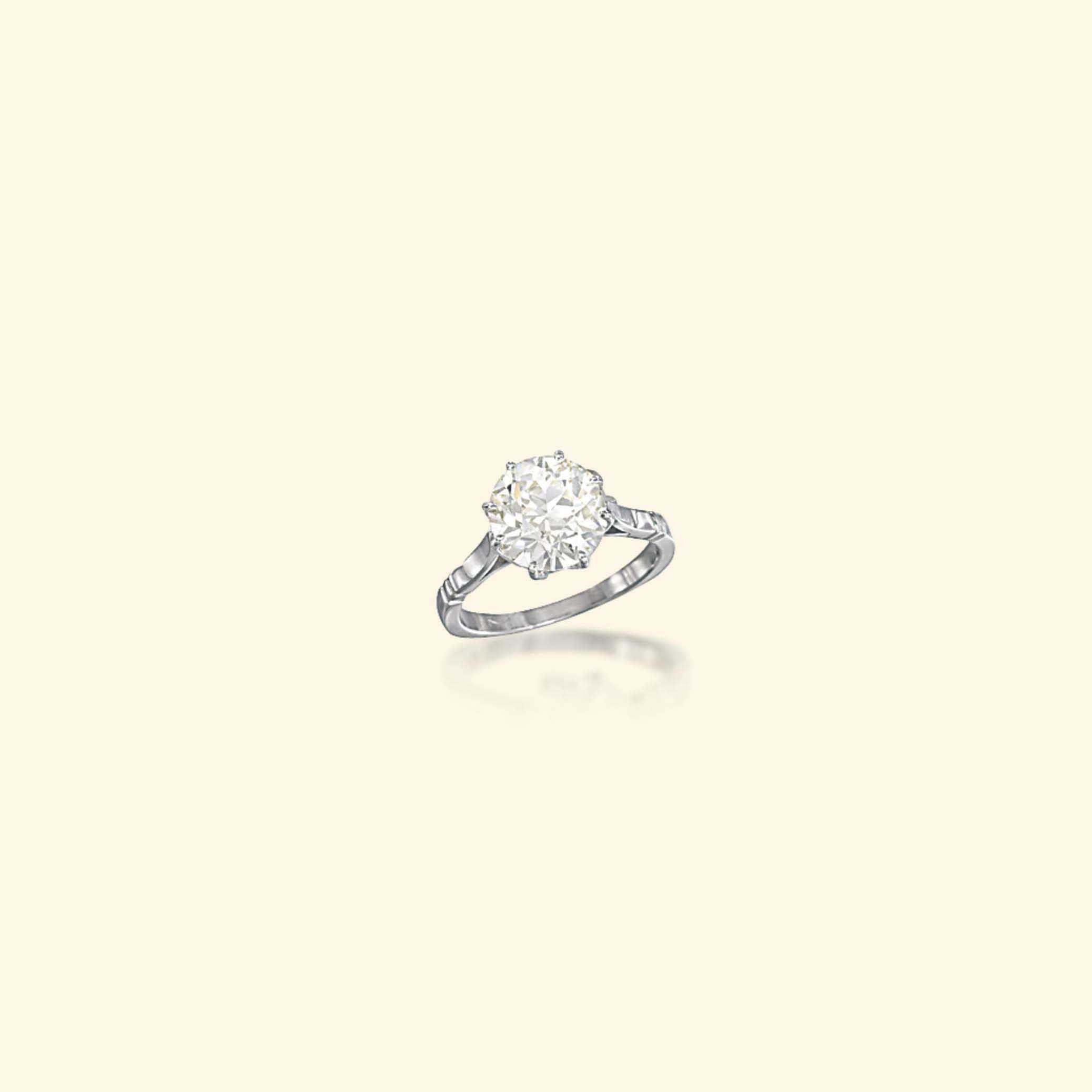 A DIAMOND SINGLE-STONE RING