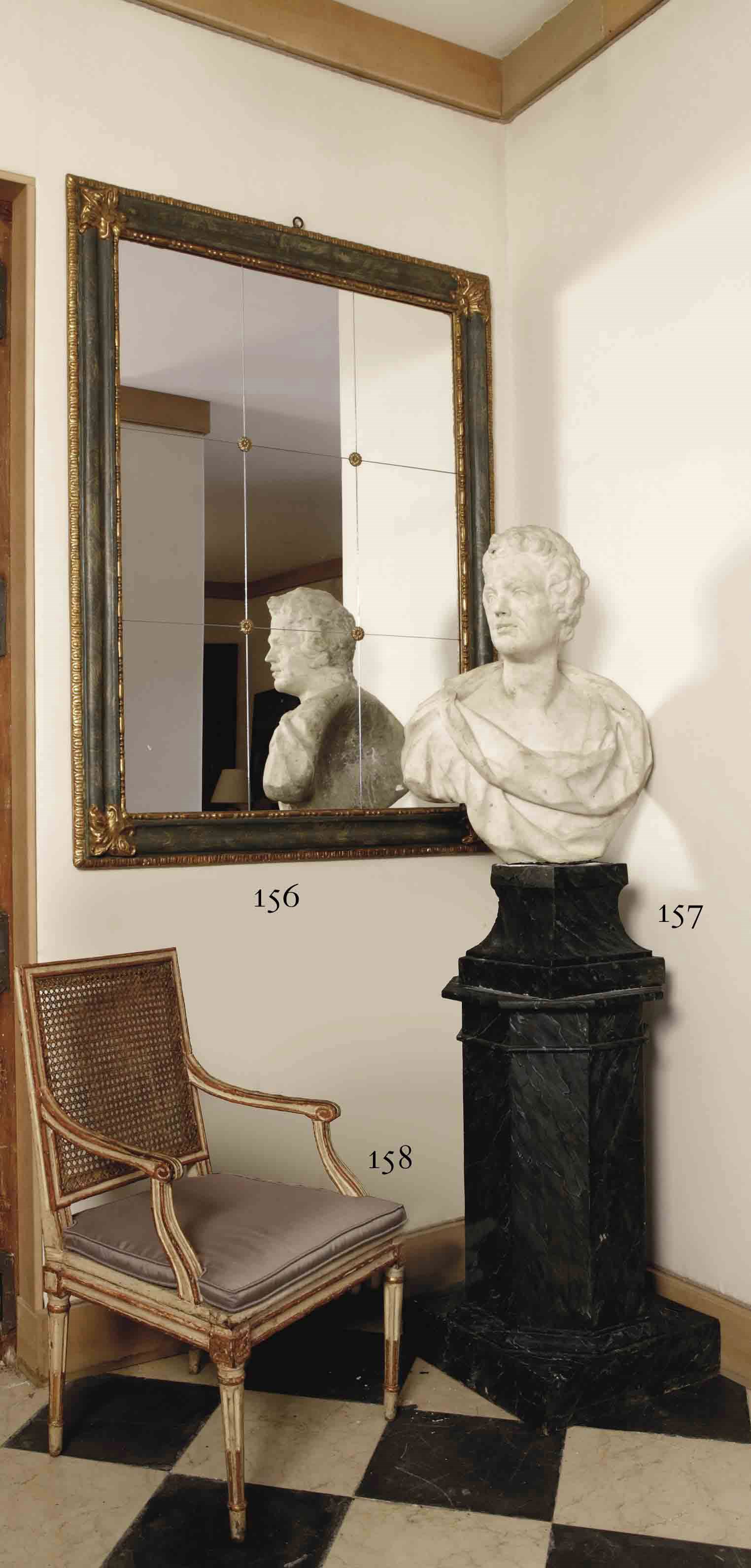 A PAIR OF SPANISH PARCEL-GILT AND WHITE-PAINTED FAUTEUILS