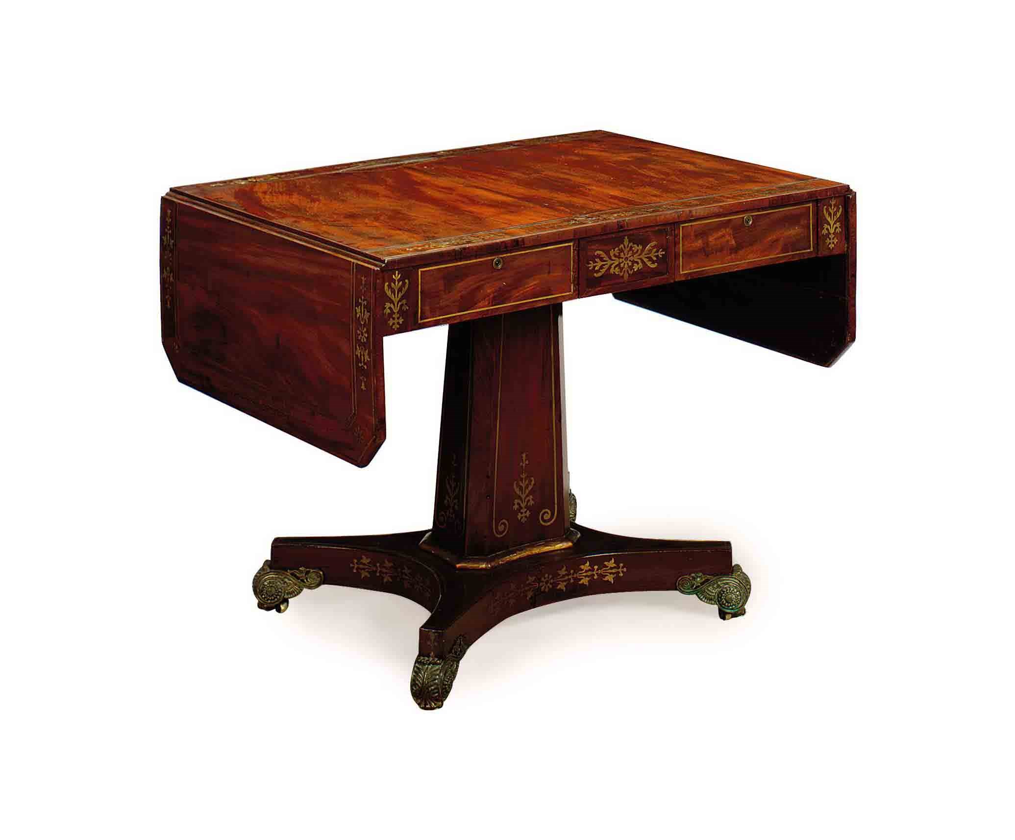A MAHOGANY SOFA TABLE,