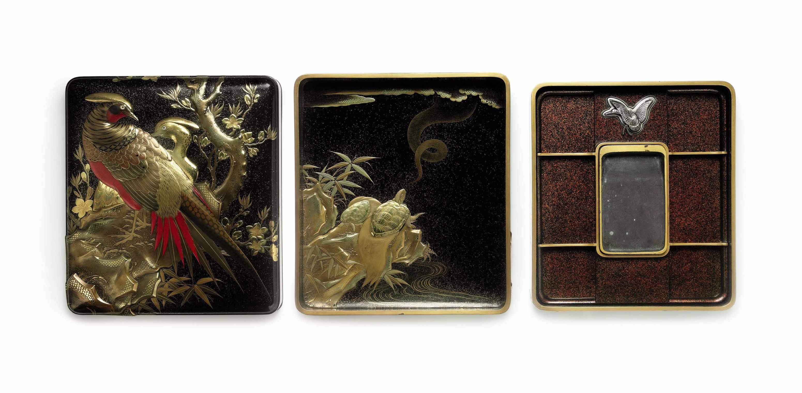 A lacquer writing box (suzuribako)