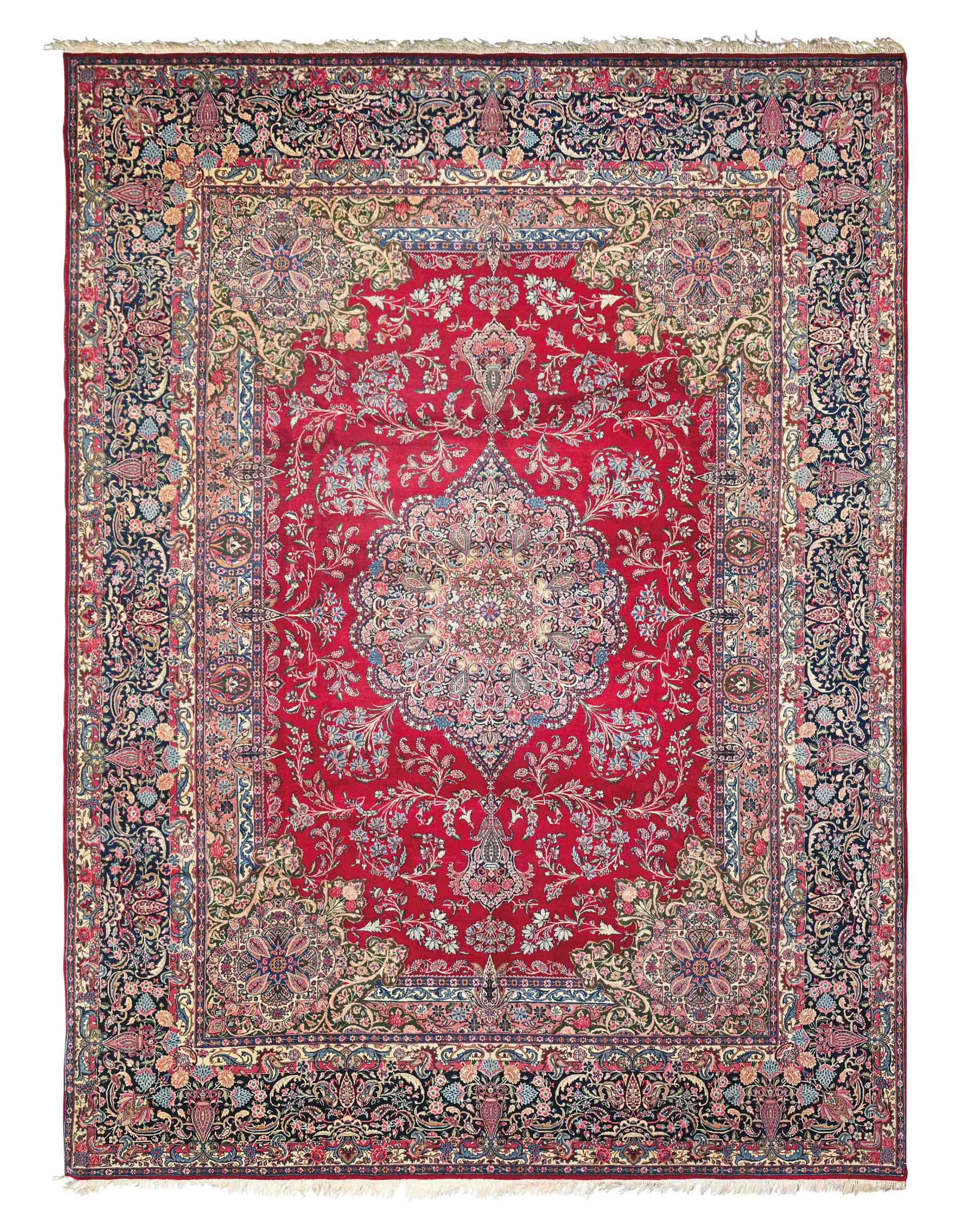 A fine Kirman Laver carpet