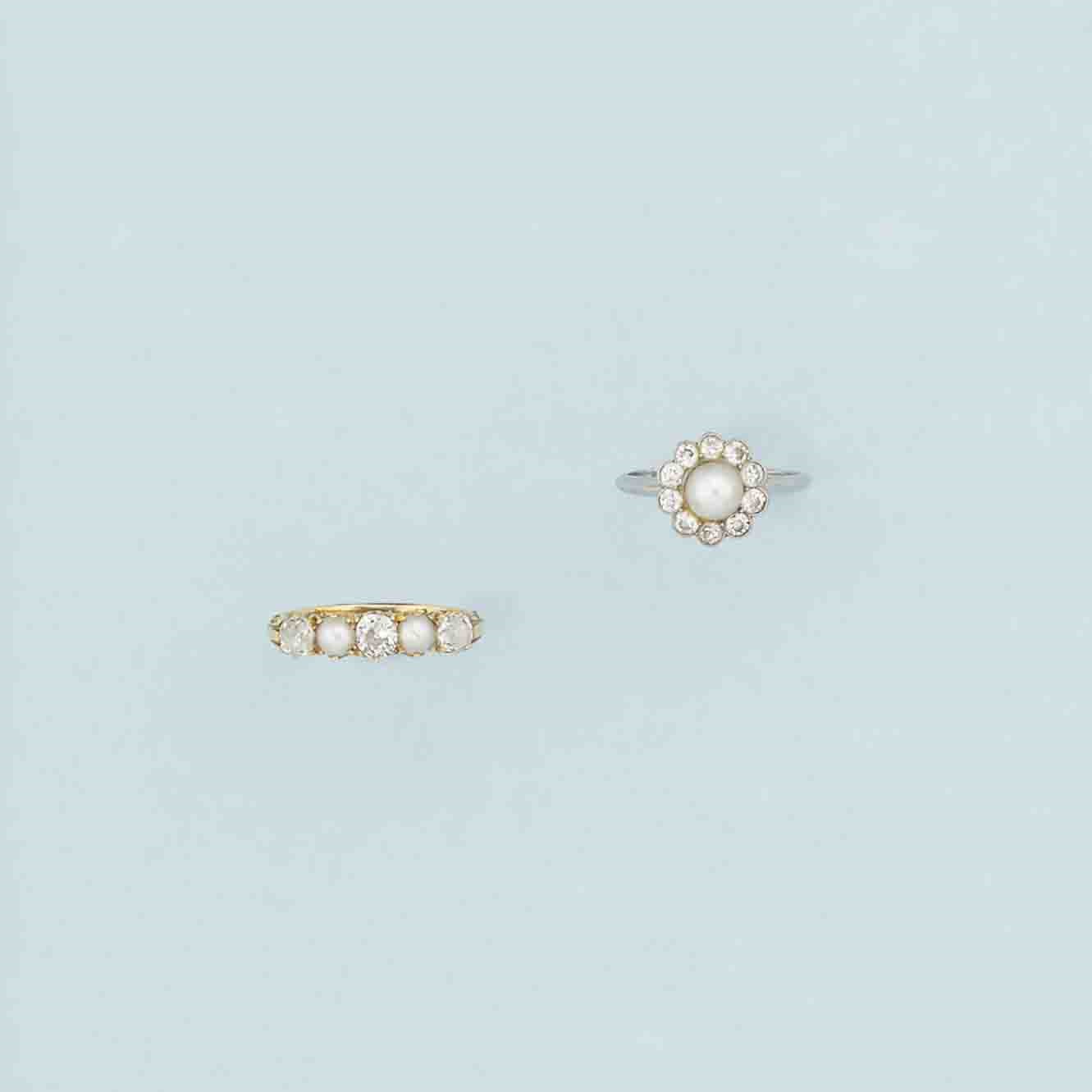 Two diamond rings