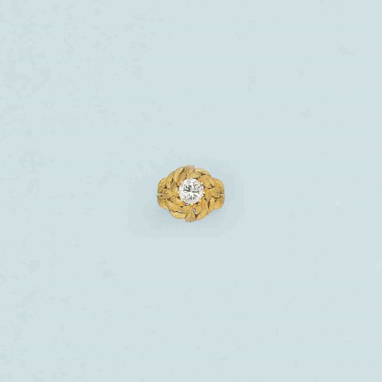 A diamond single-stone ring