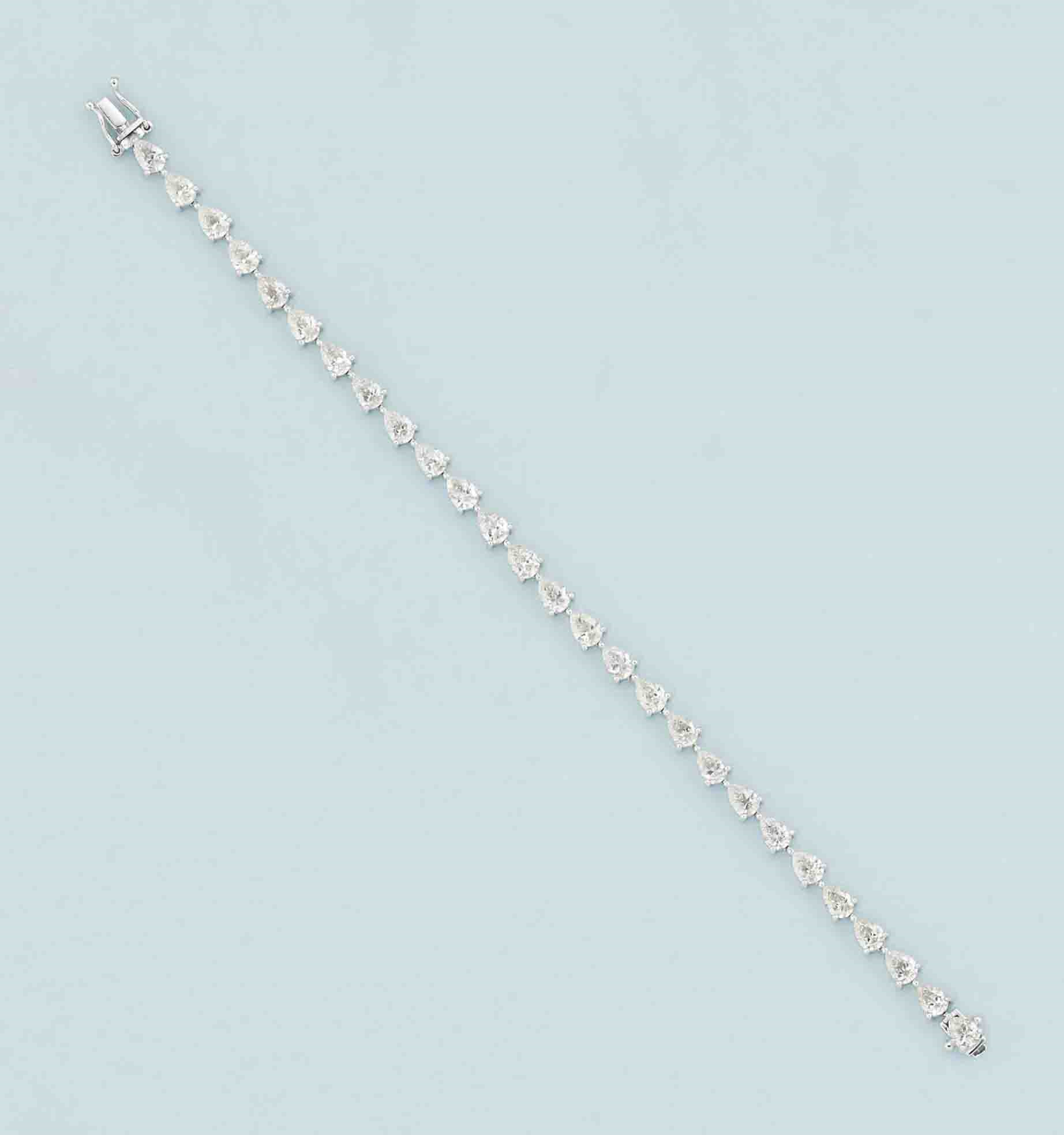 A diamond line bracelet