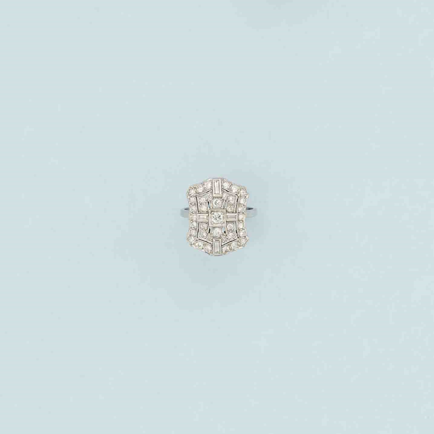 An art deco diamond ring