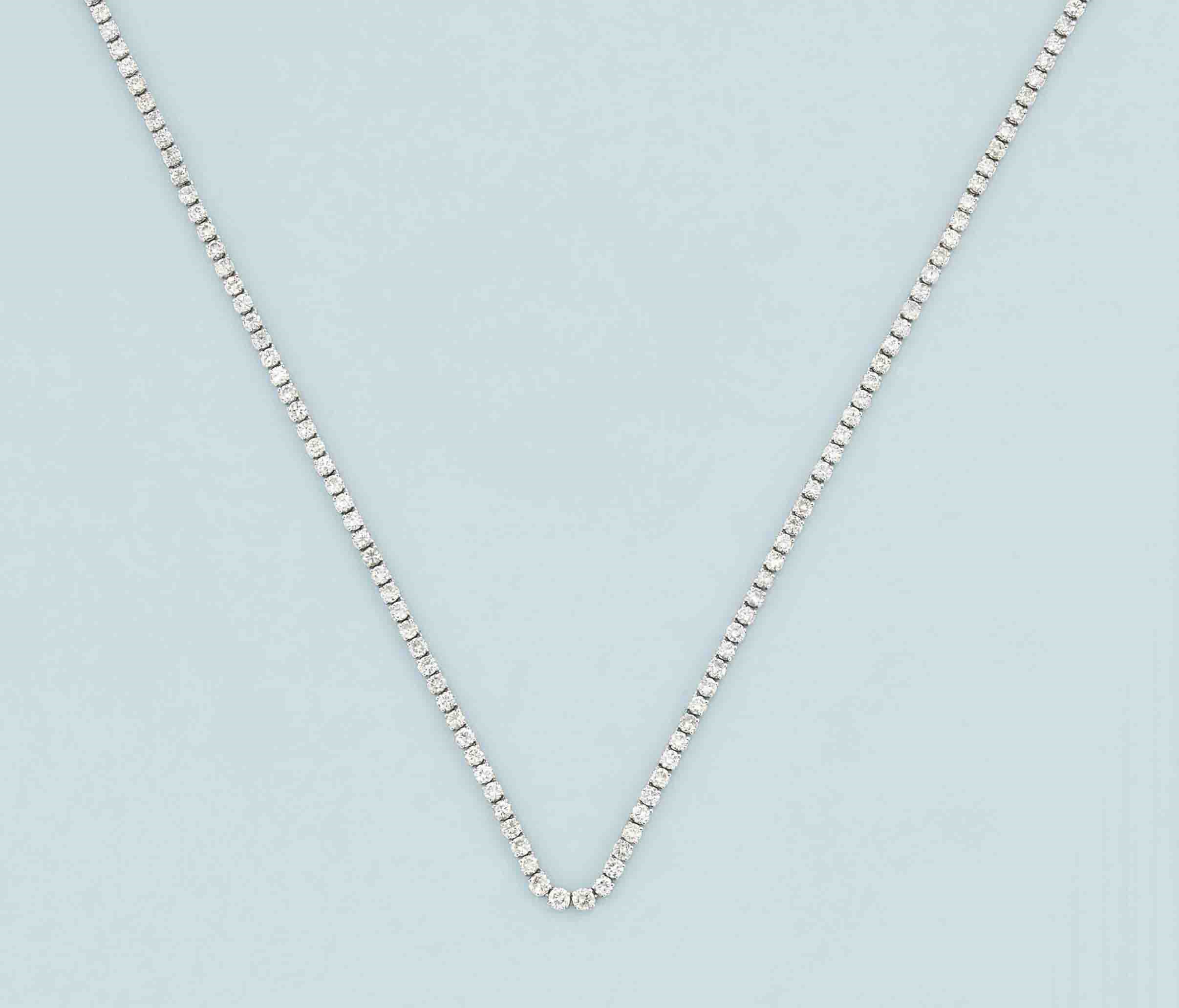 A diamond necklace