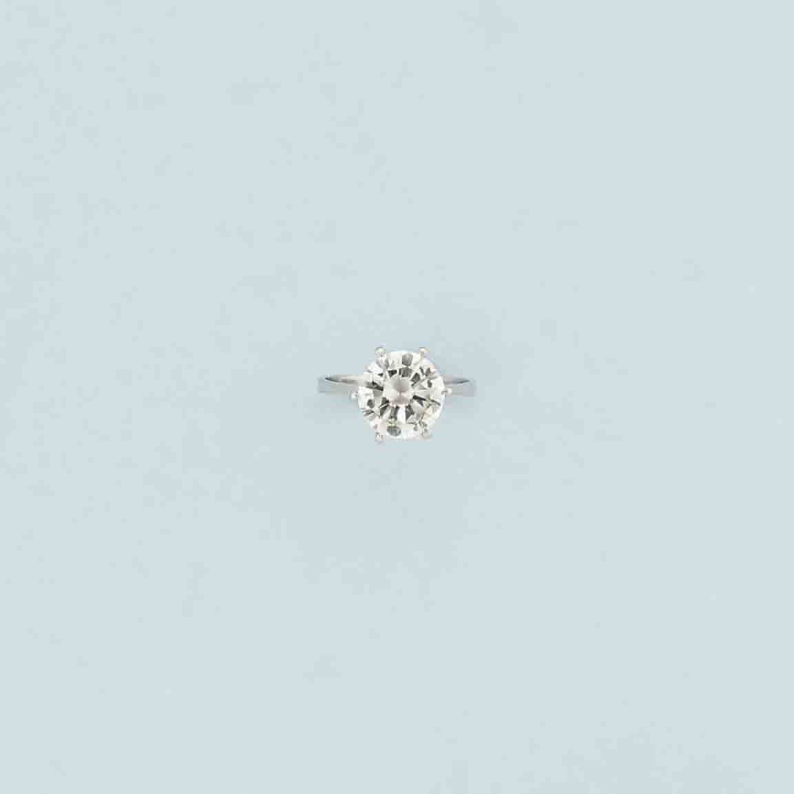 A single-stone diamond ring