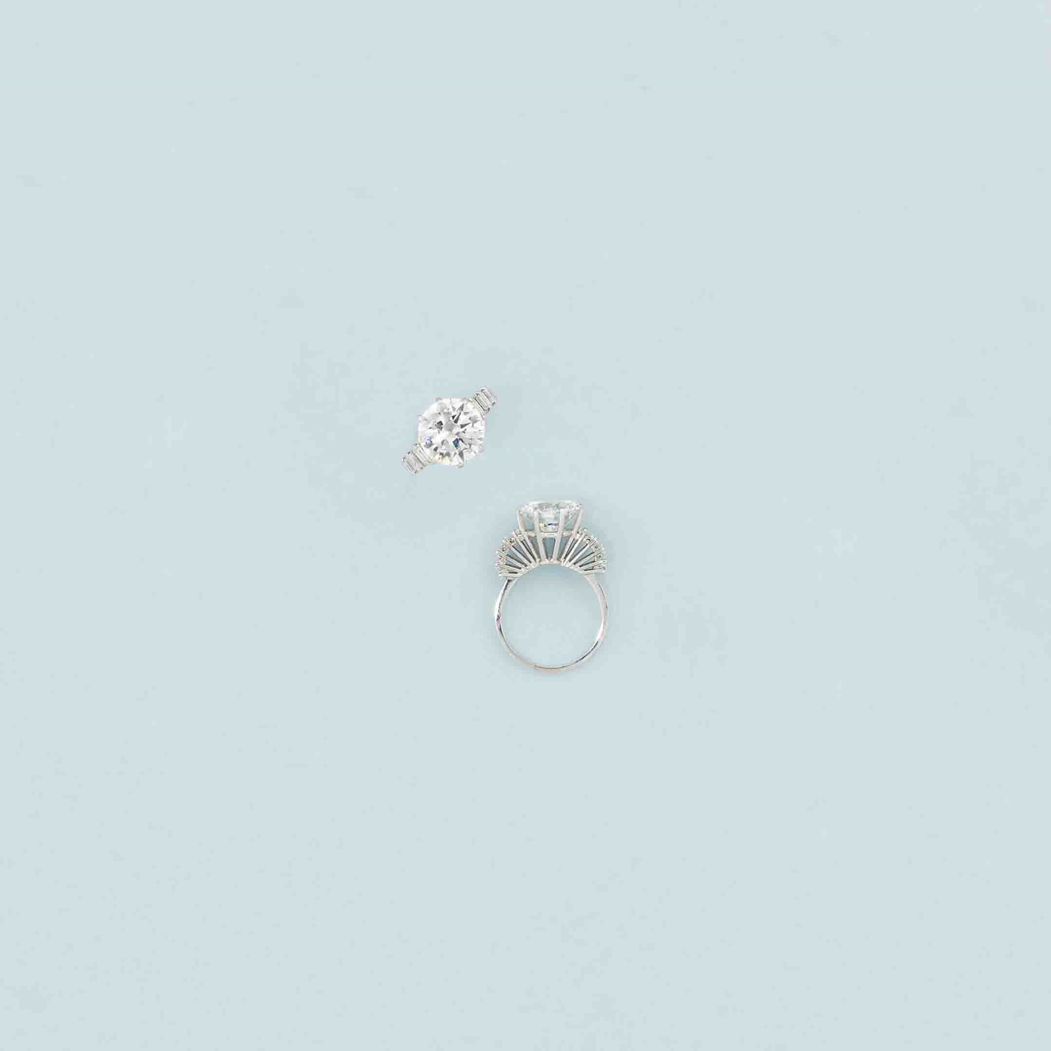A diamond single-stone ring