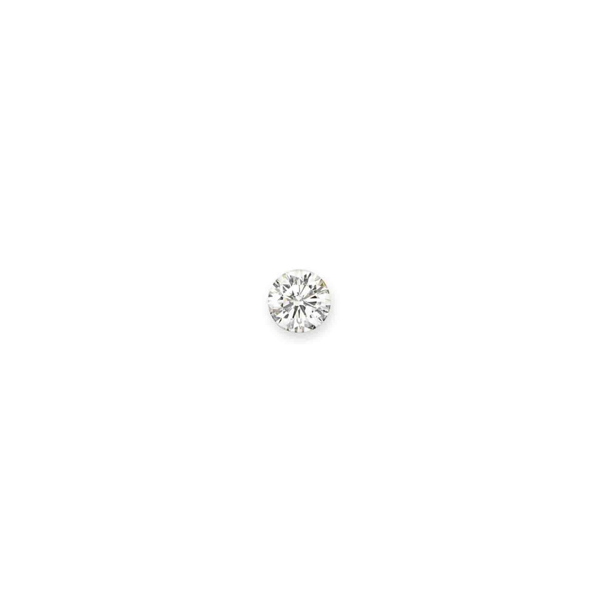 AN UNMOUNTED CIRCULAR-CUT DIAMOND