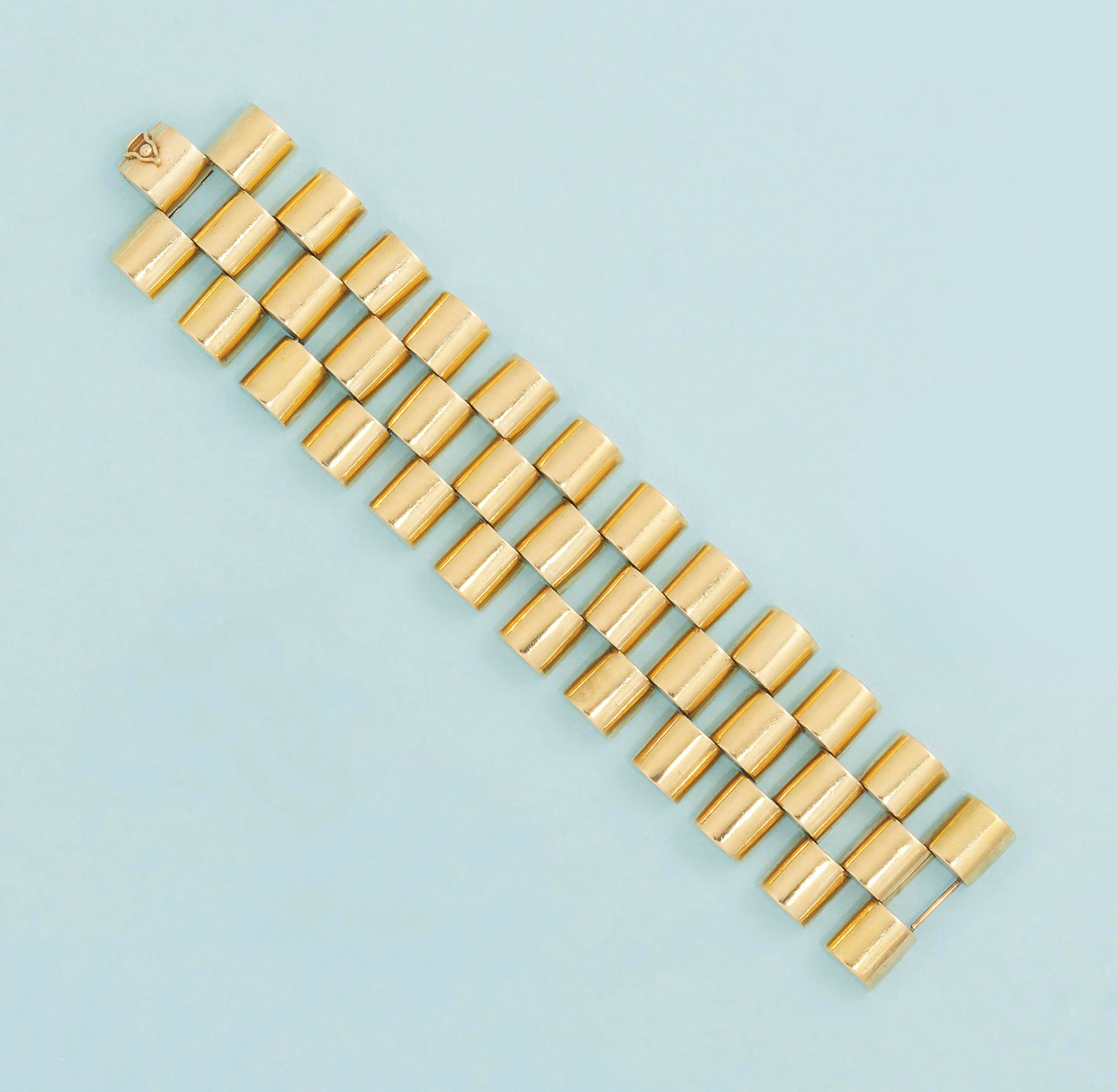 A fancy-link bracelet