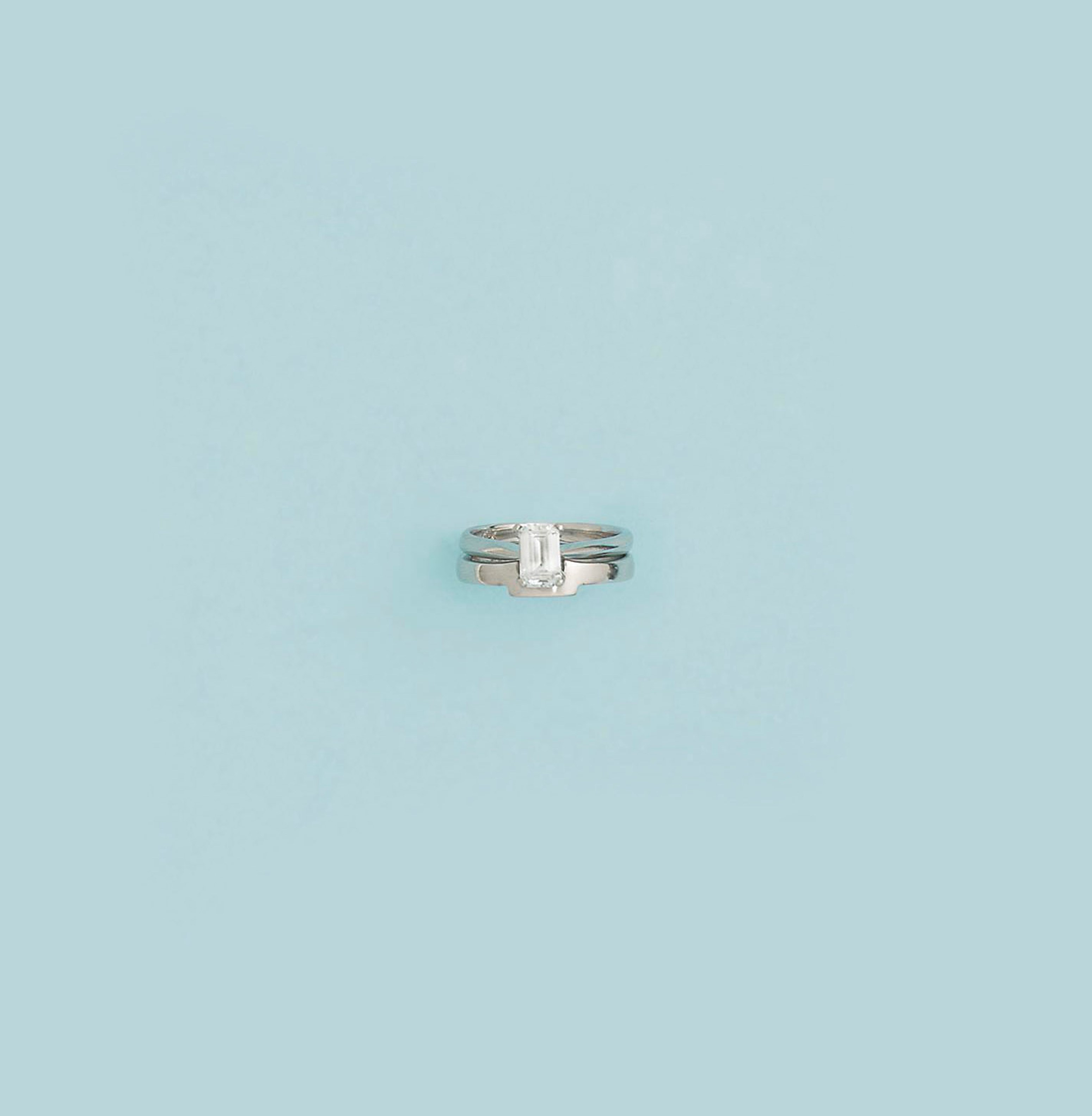 A diamond single-stone ring