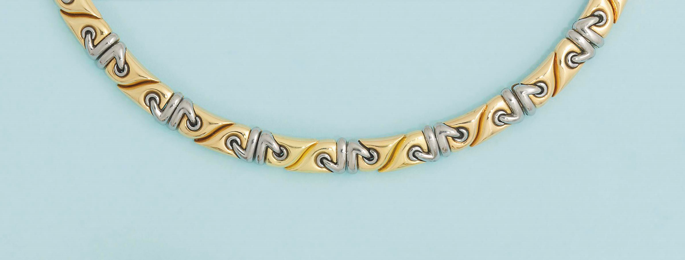 A fancy-link necklace