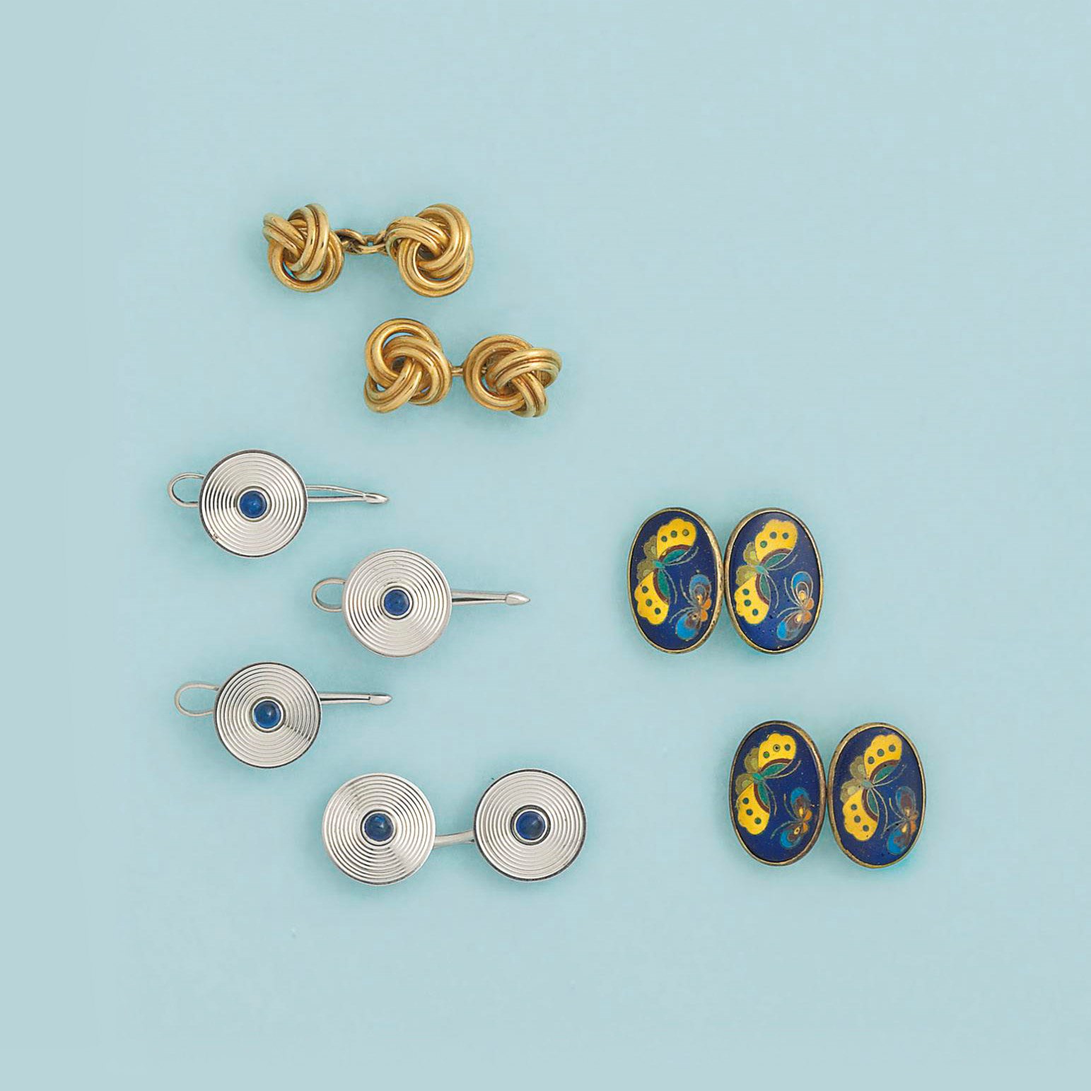 A group of cufflinks