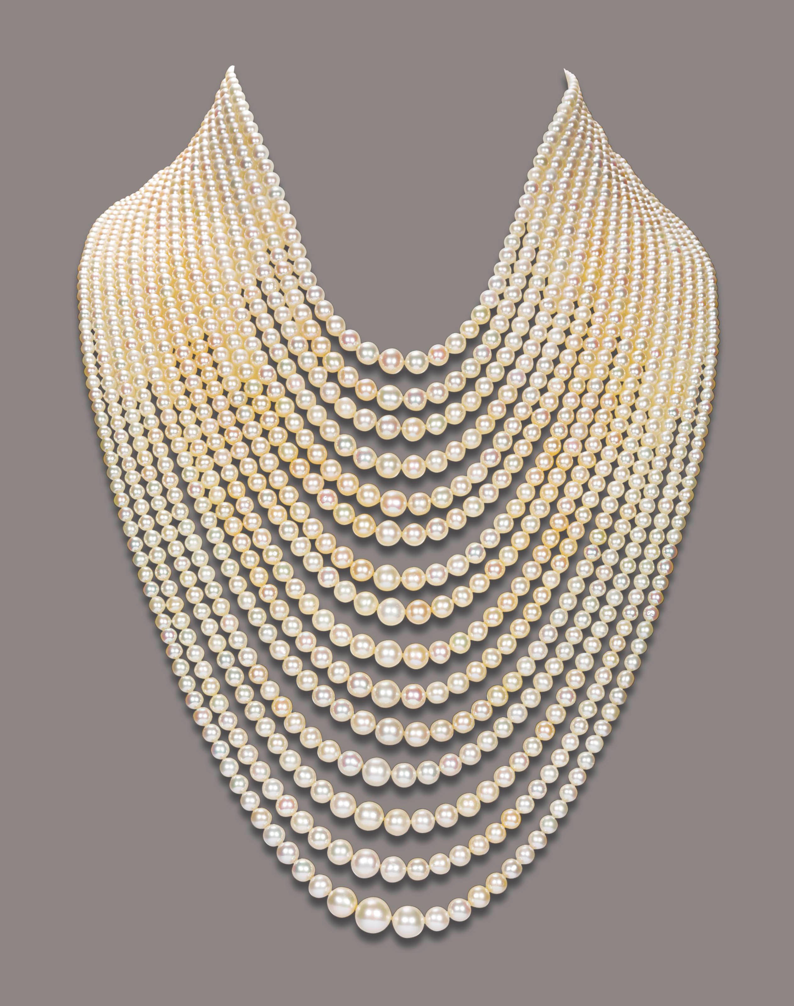 A NATURAL PEARL NECKLACE