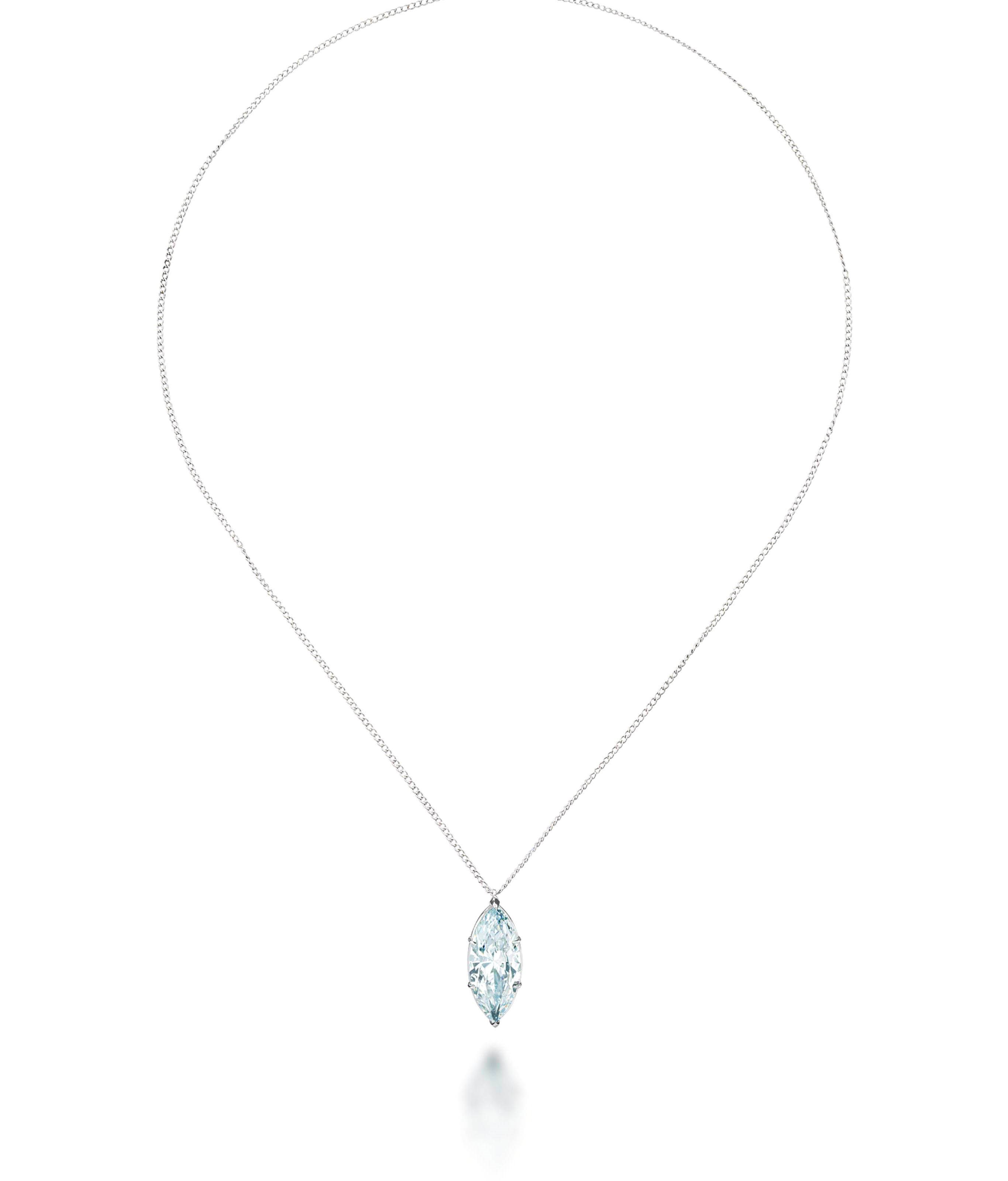 A COLOURED DIAMOND NECKLACE