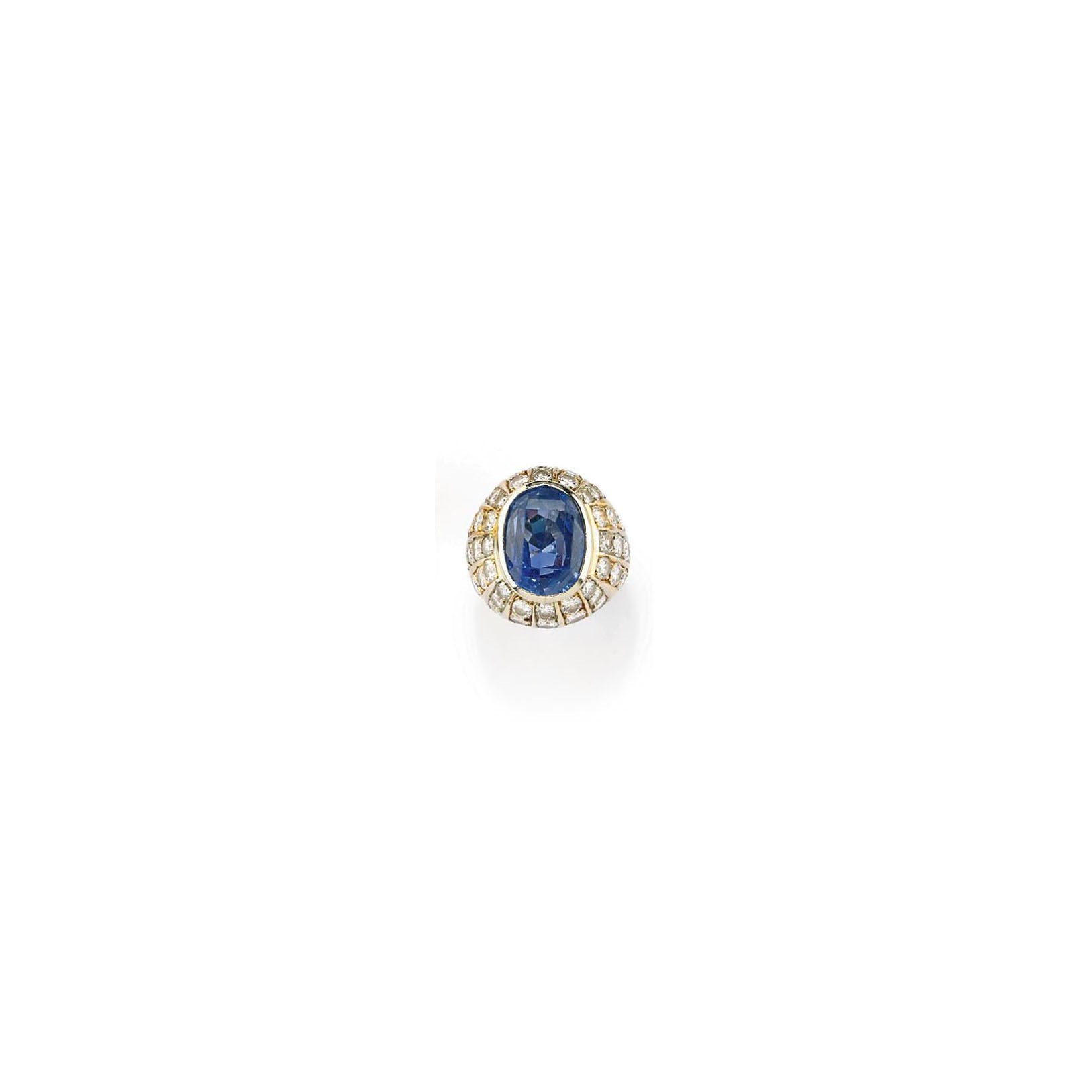 ANELLO CON ZAFFIRO E BRILLANTI