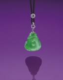 A JADEITE PENDENT NECKLACE