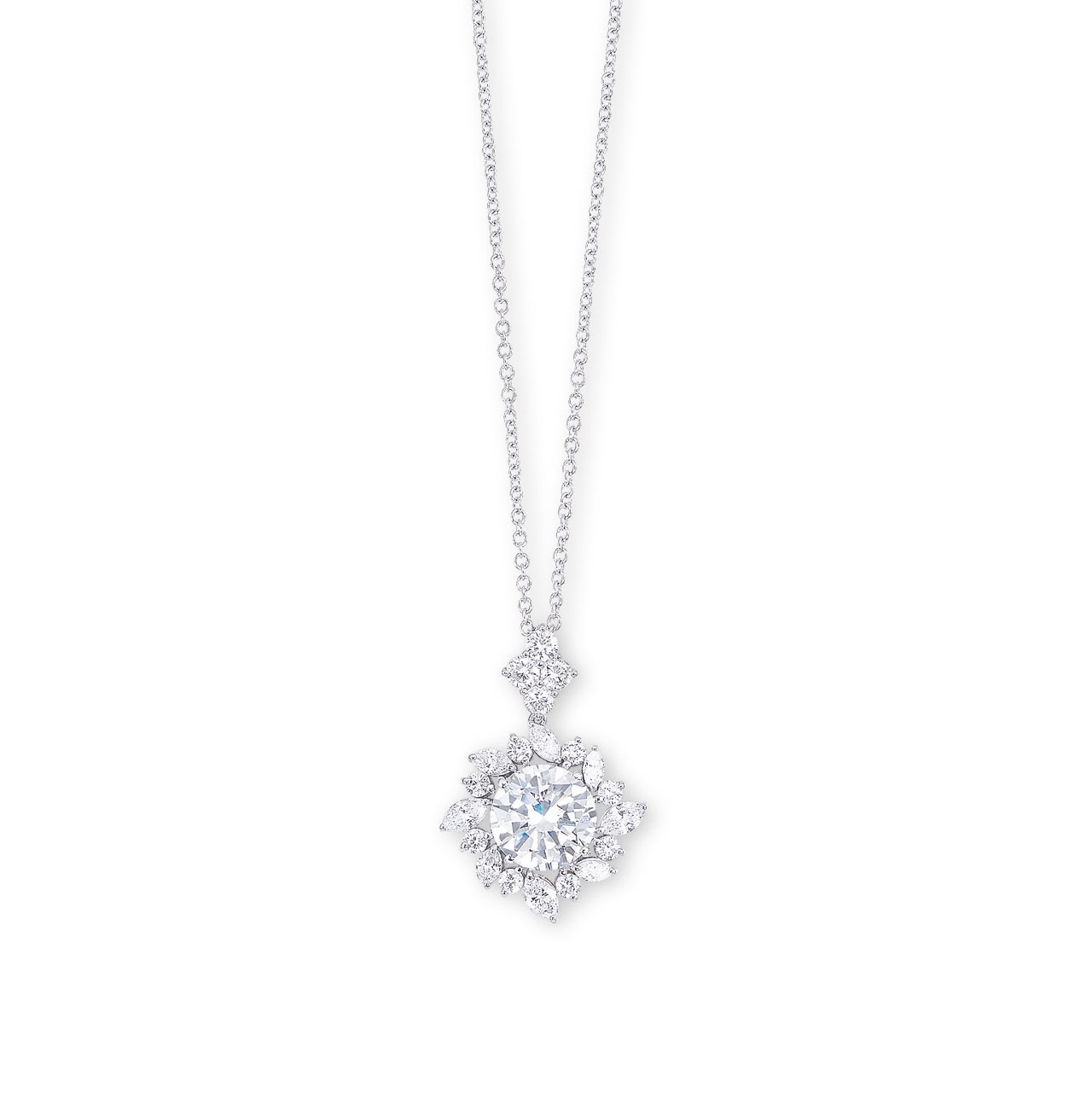A DIAMOND PENDENT NECKLACE