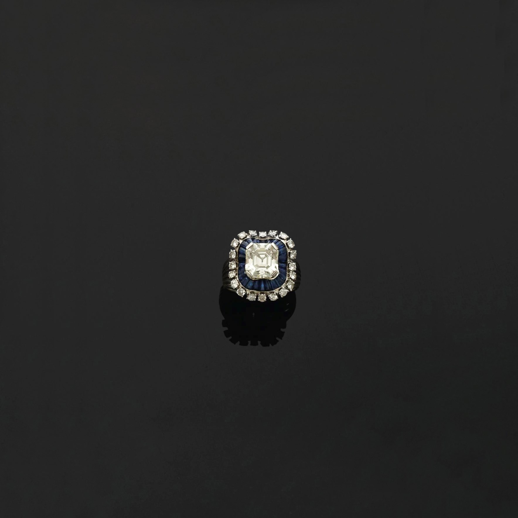 BAGUE SAPHIRS ET DIAMANTS
