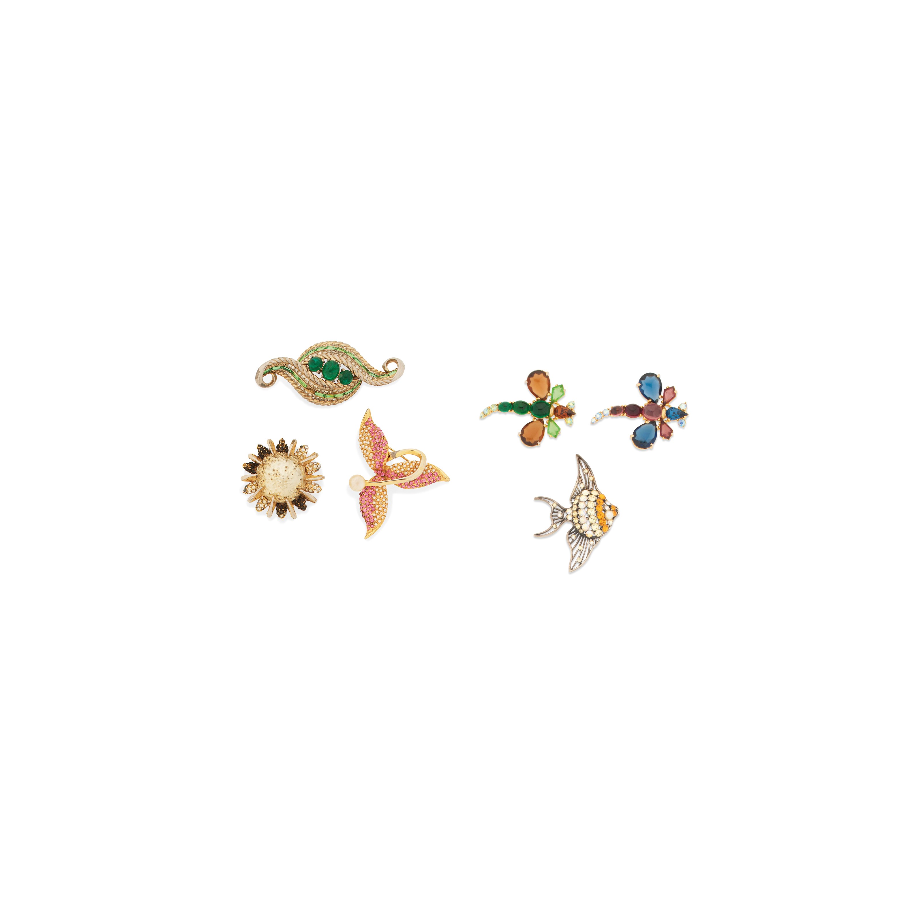 SIX BROOCHES