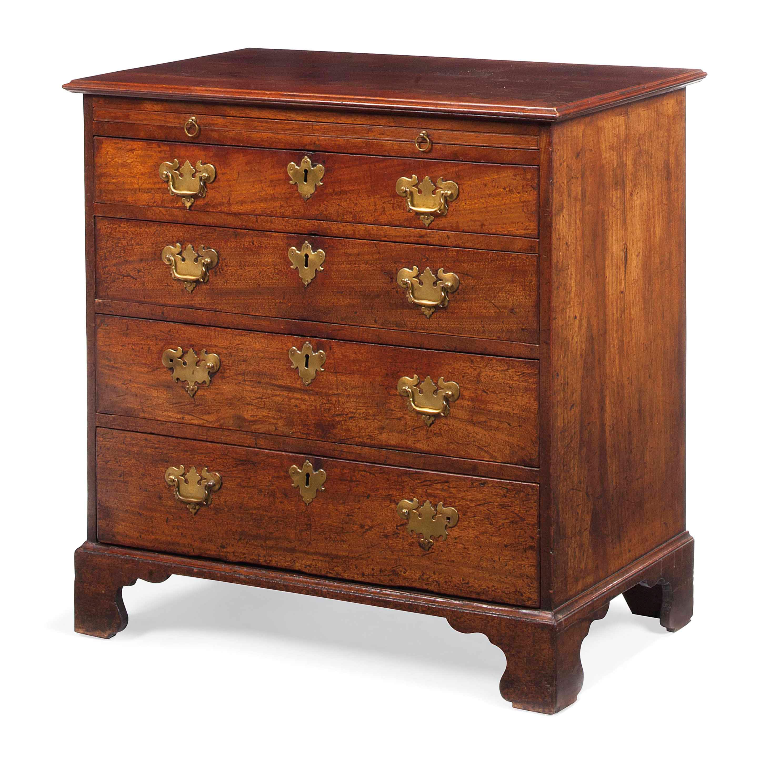 A LATE GEORGE II MAHOGANY CHEST