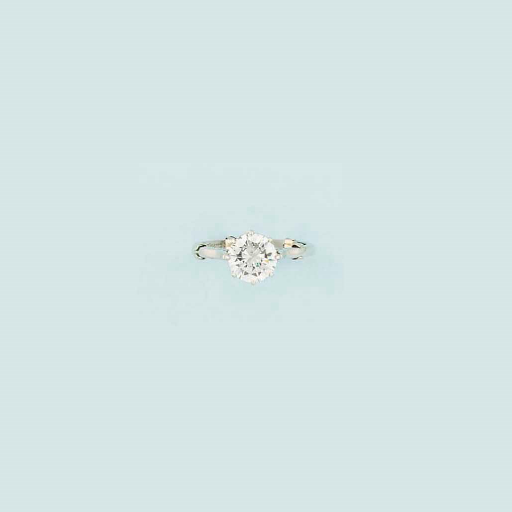 A single-stone diamond ring