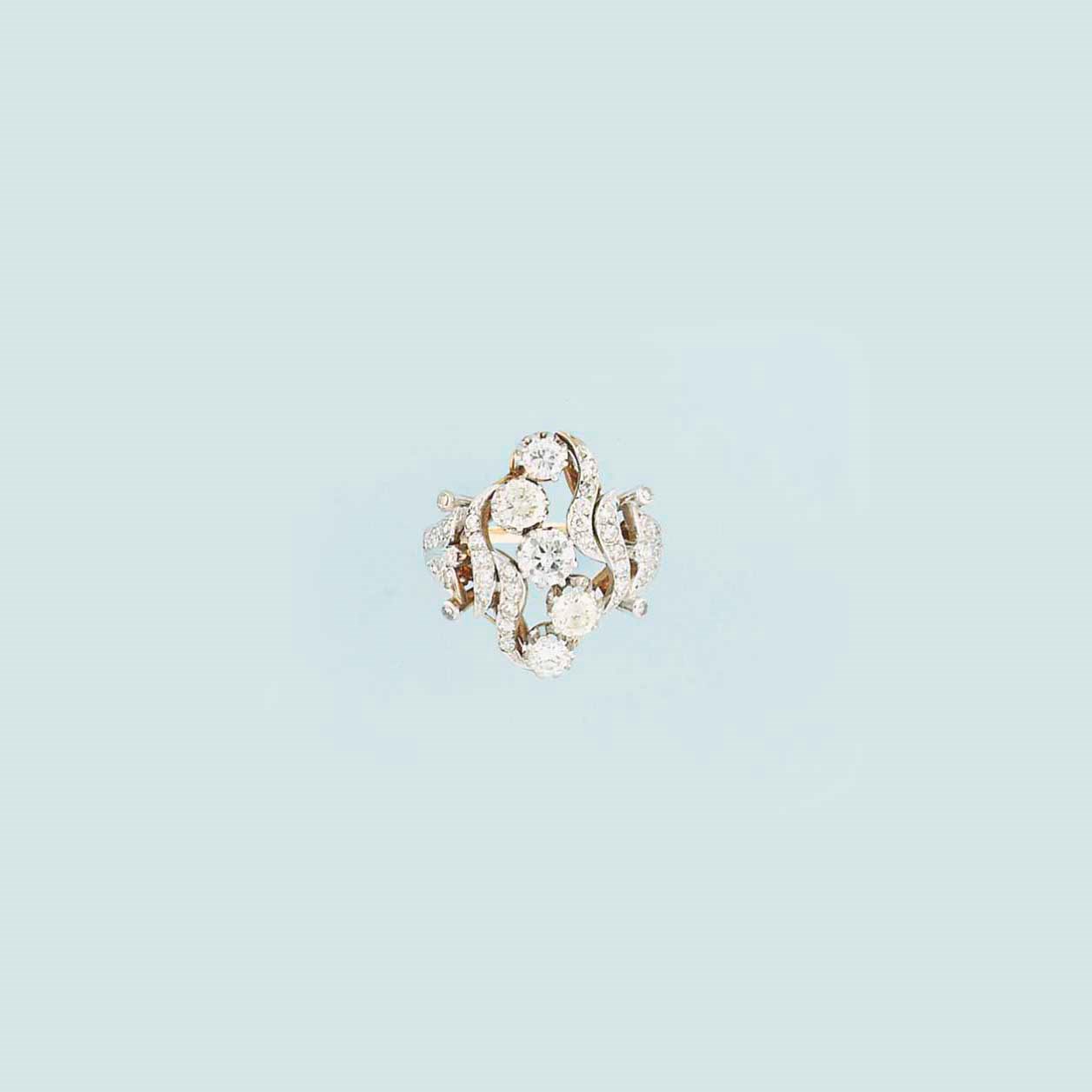 A diamond-set dress ring