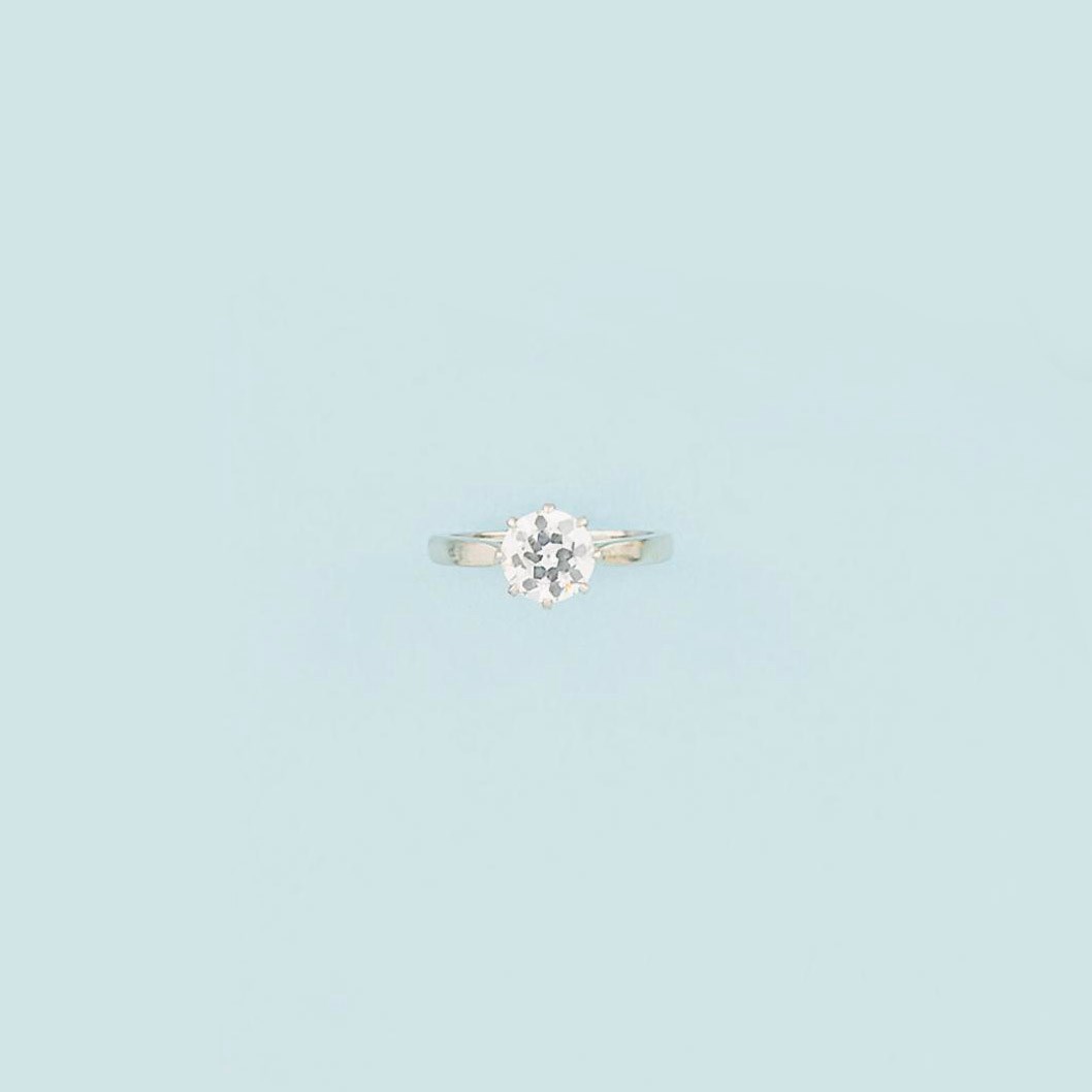 A diamond single-stone ring