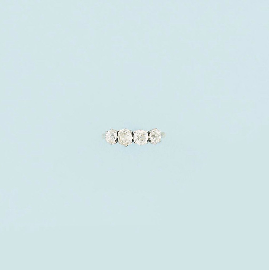 A four-stone diamond ring