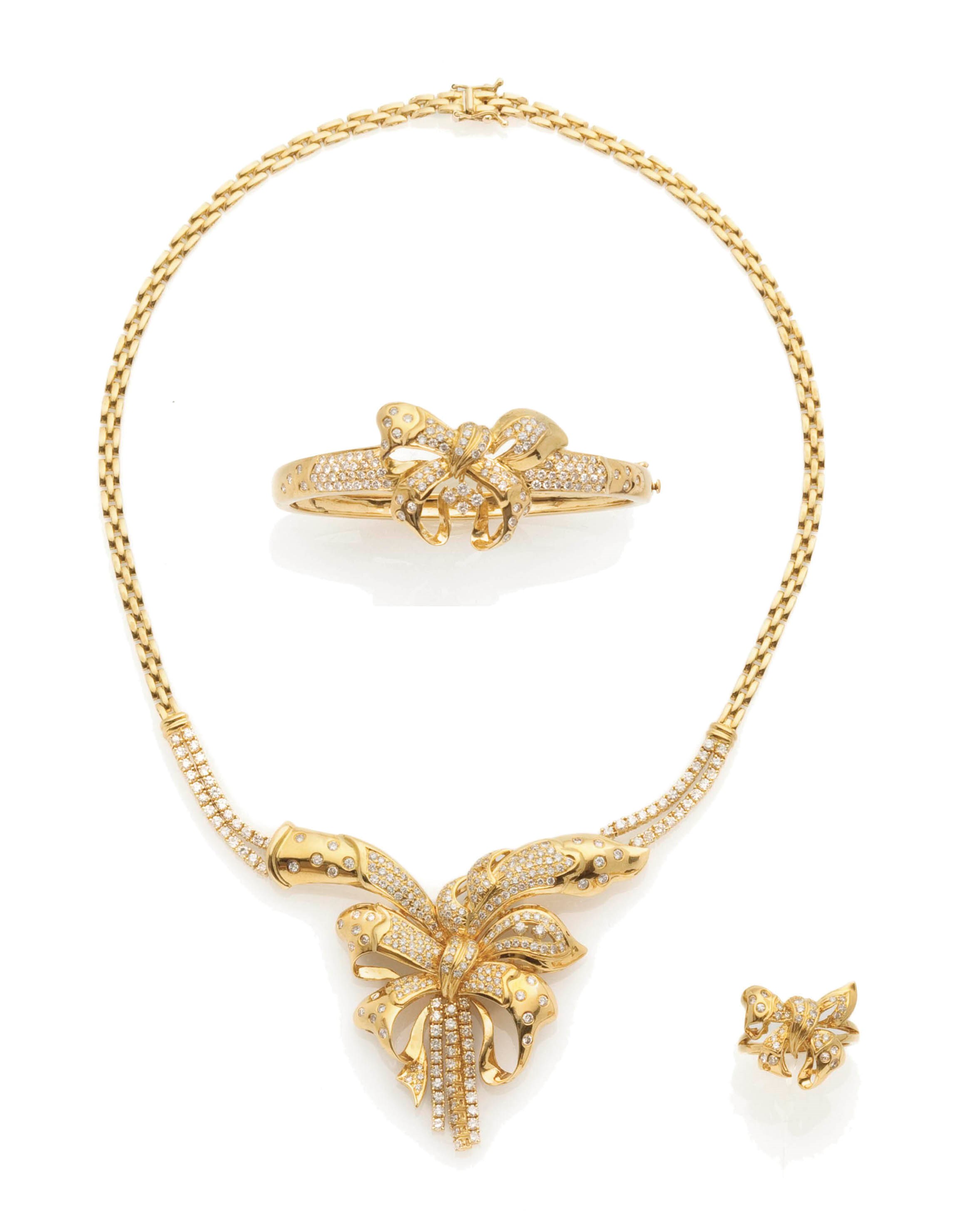 DEMI-PARURE DIAMANTS