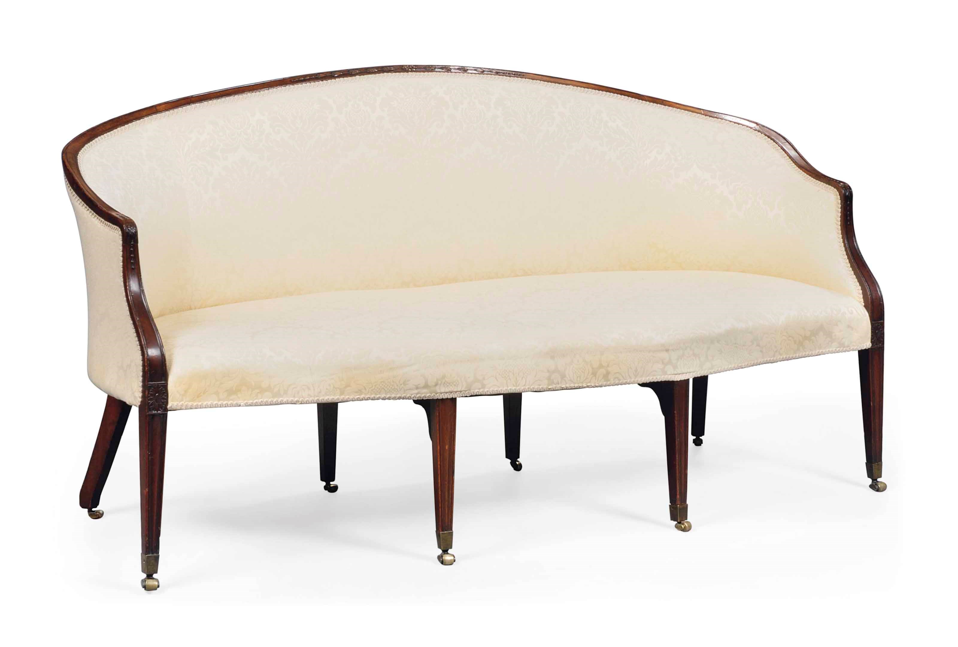 A GEORGE III MAHOGANY SOFA