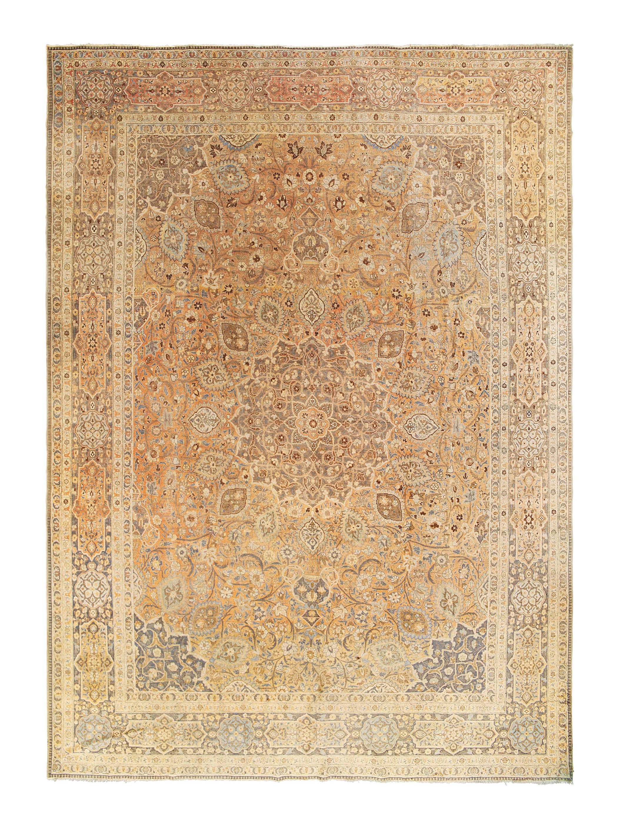 An antique Tabriz carpet