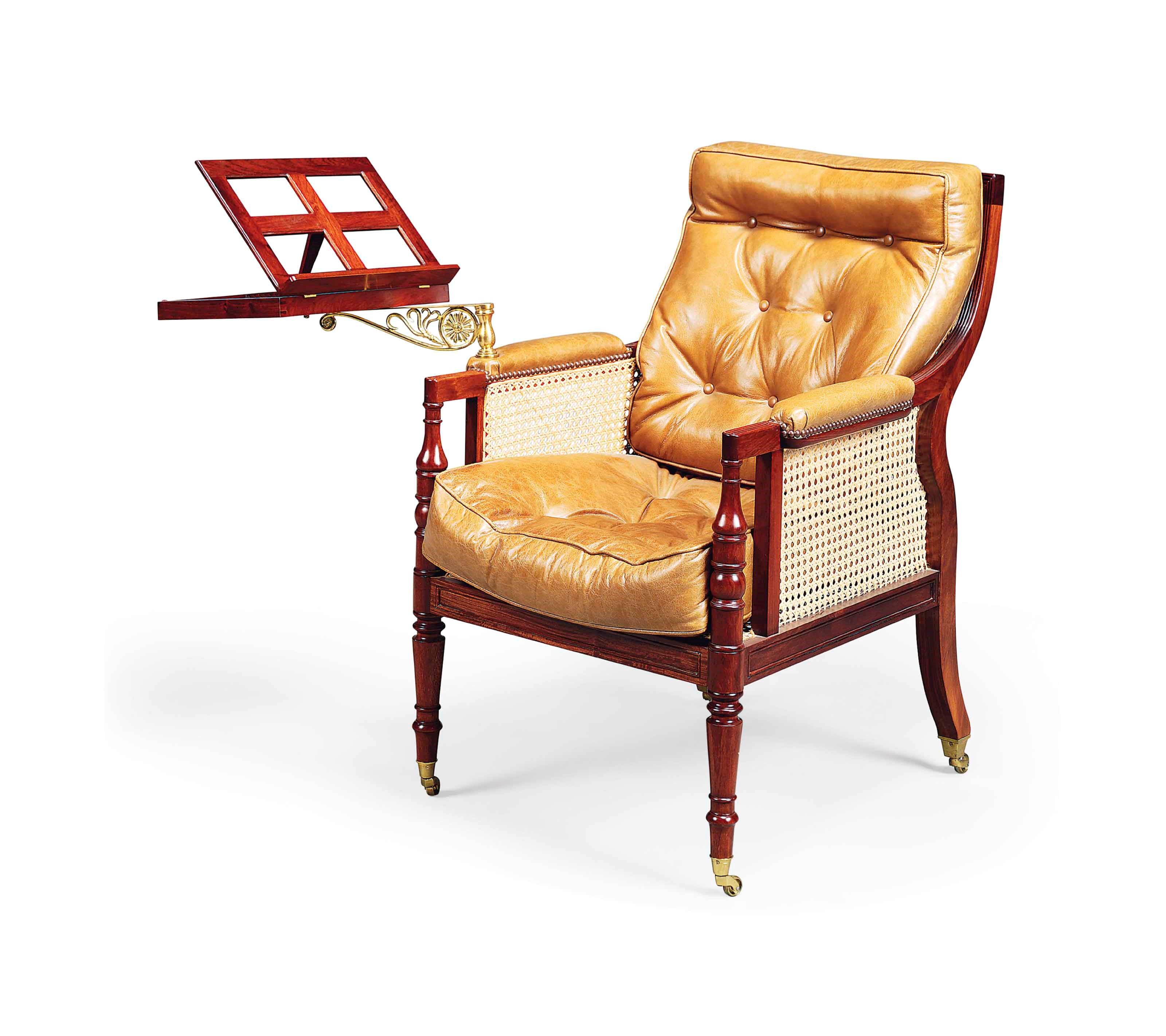A HARDWOOD LIBRARY BERGERE
