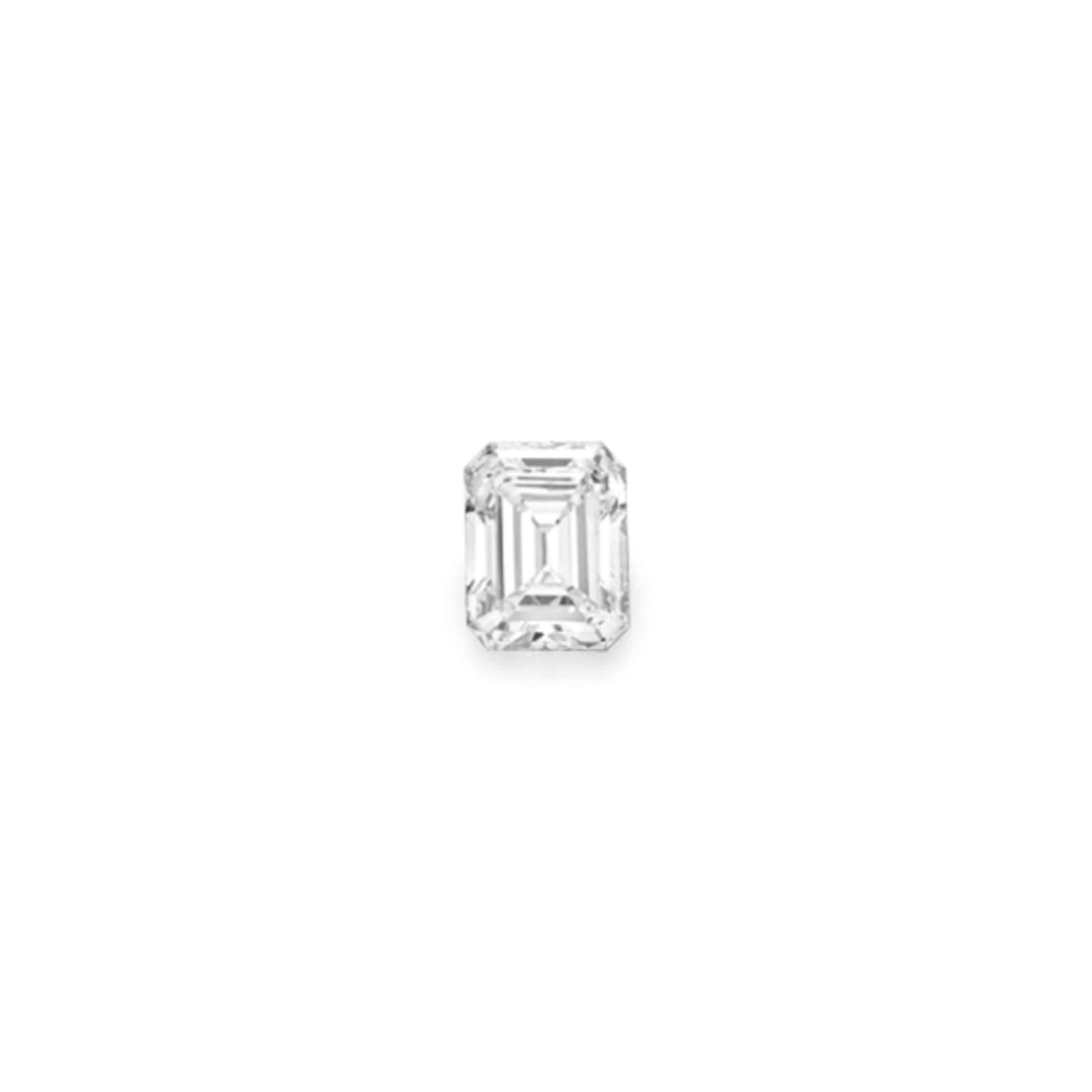 AN UNMOUNTED RECTANGULAR-CUT DIAMOND