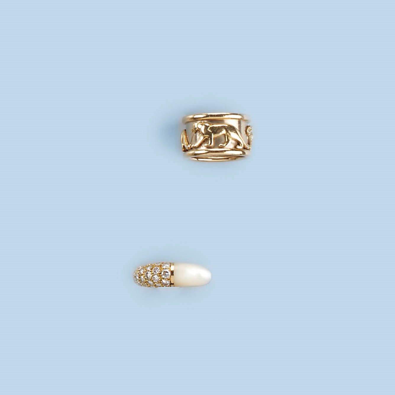 TWO RINGS, BY CARTIER