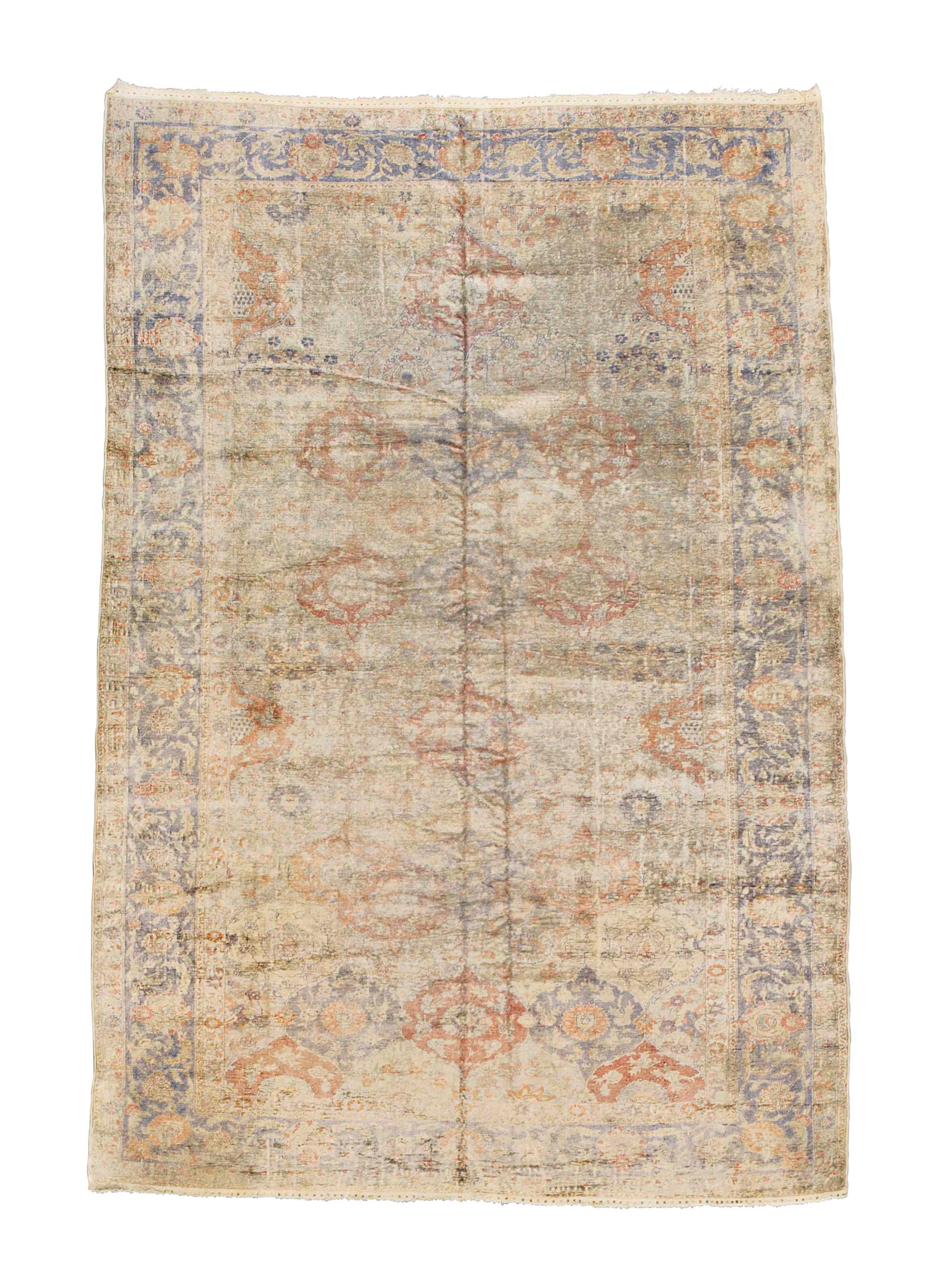 A silk Keyseri carpet & silk Hereke rug