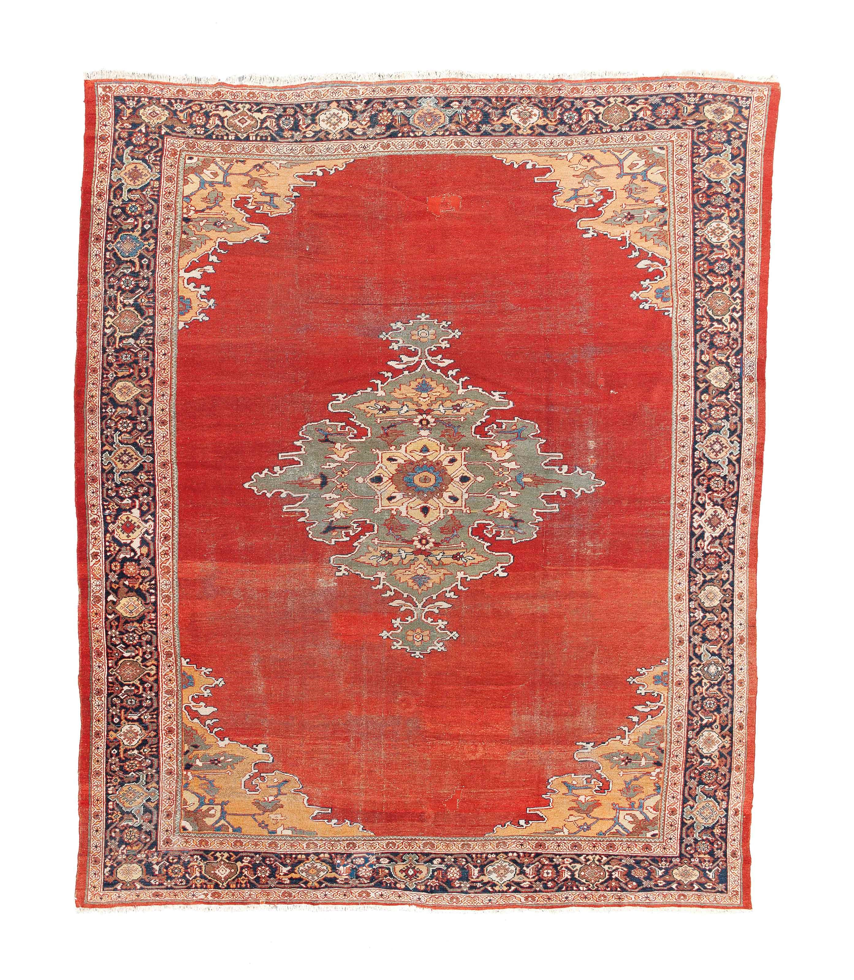 An antique Ziegler-Mahal carpet
