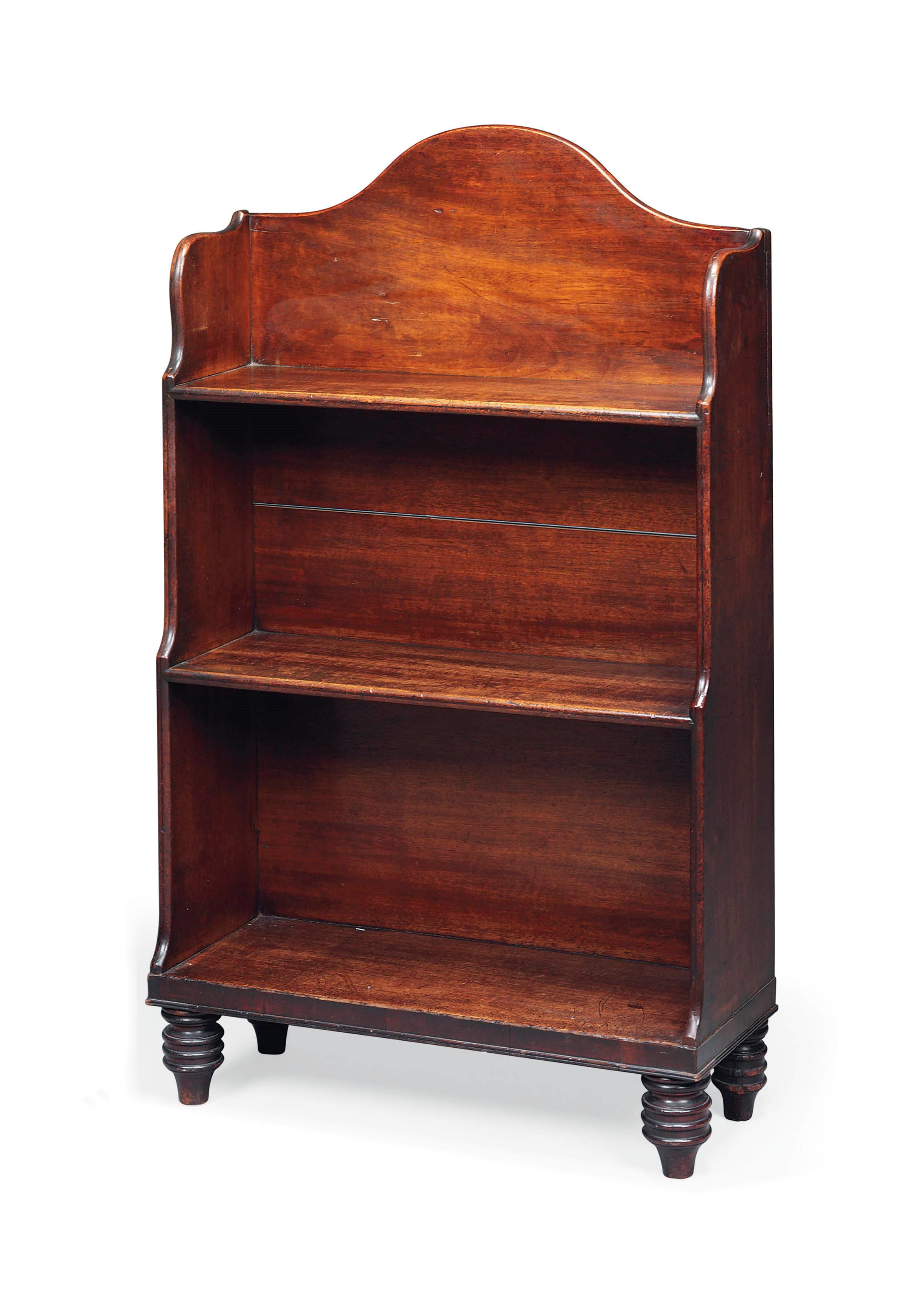 A GEORGE IV MAHOGANY DWARF WATERFALL BOOKCASE