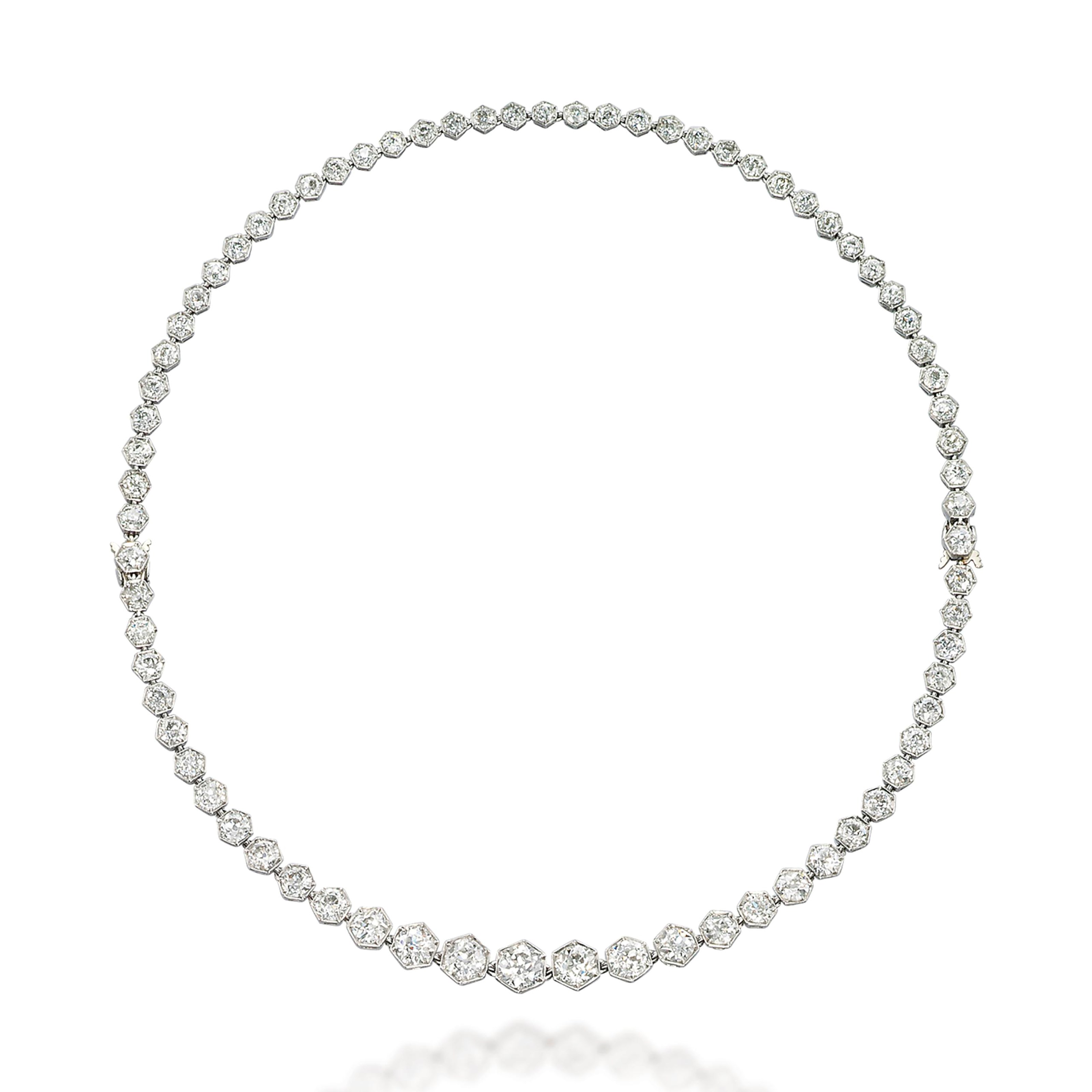 A DIAMOND RIVIERE NECKLACE