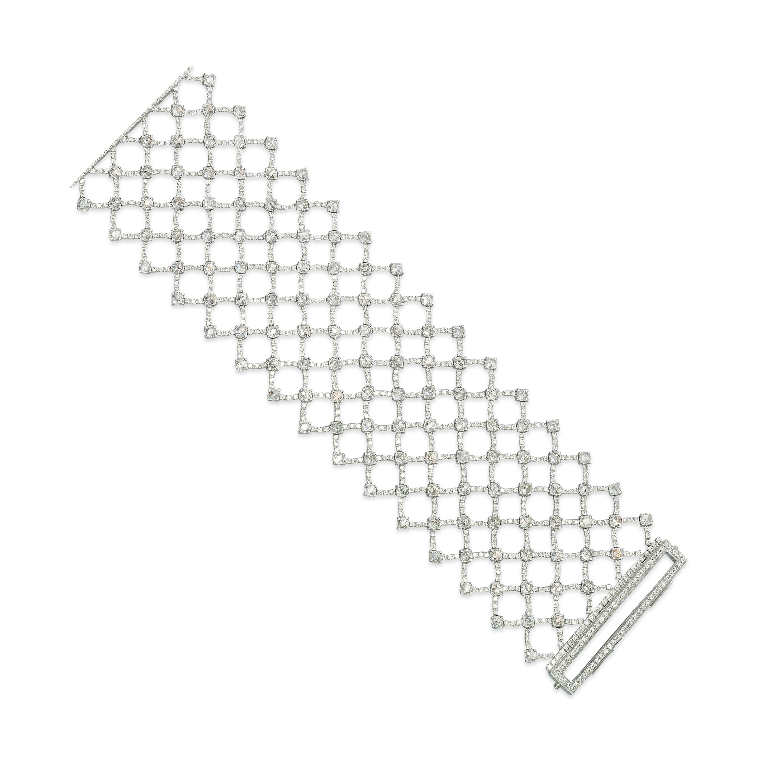 A DIAMOND 'RESILLE' BRACELET