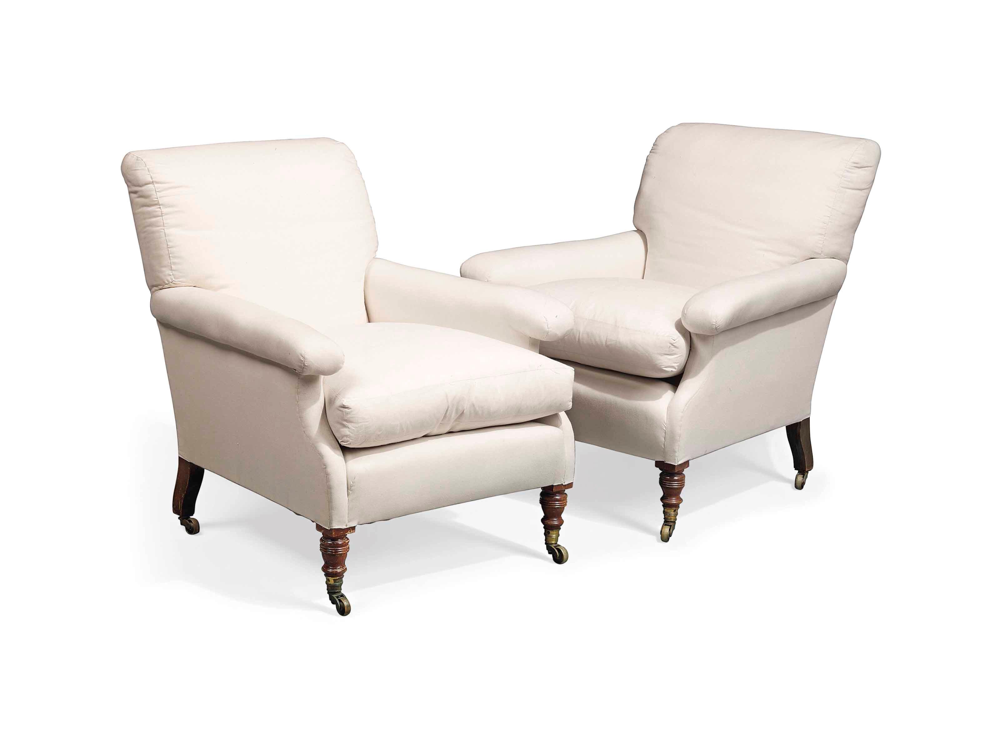 A PAIR OF LATE VICTORIAN ARMCHAIRS
