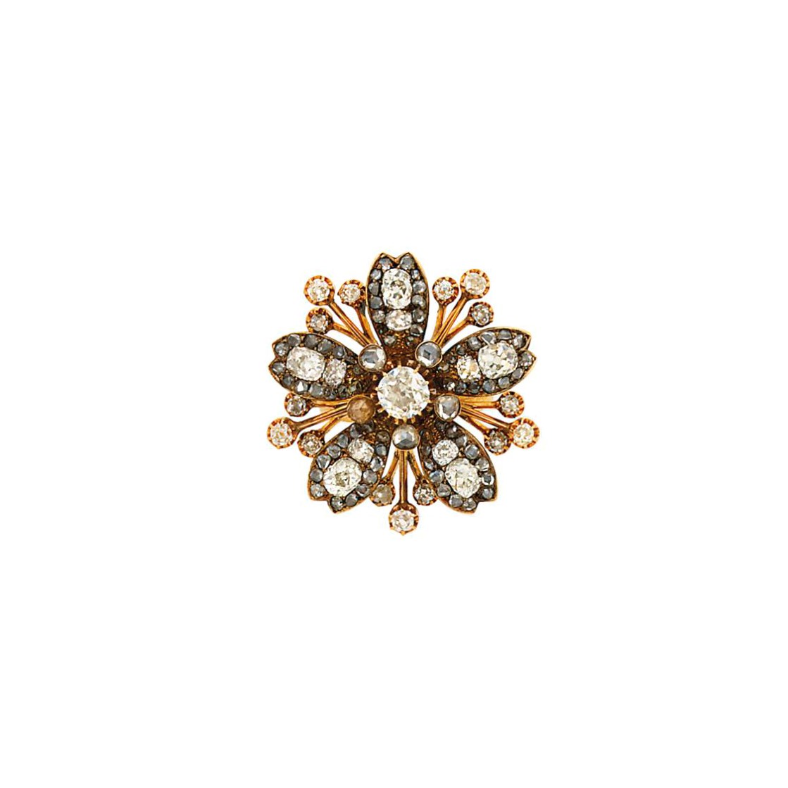 A diamond flower ring