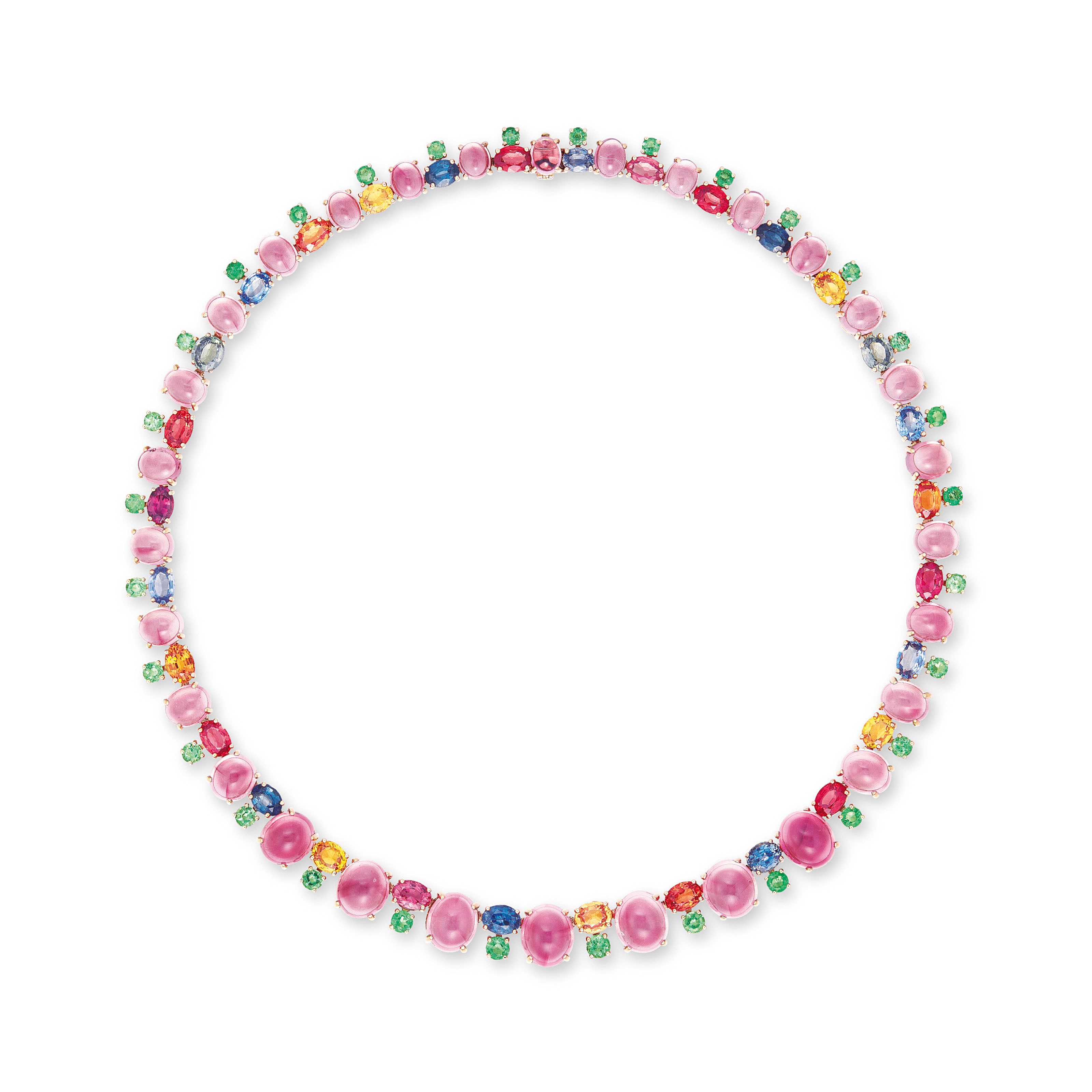 A MULTI-GEM NECKLACE