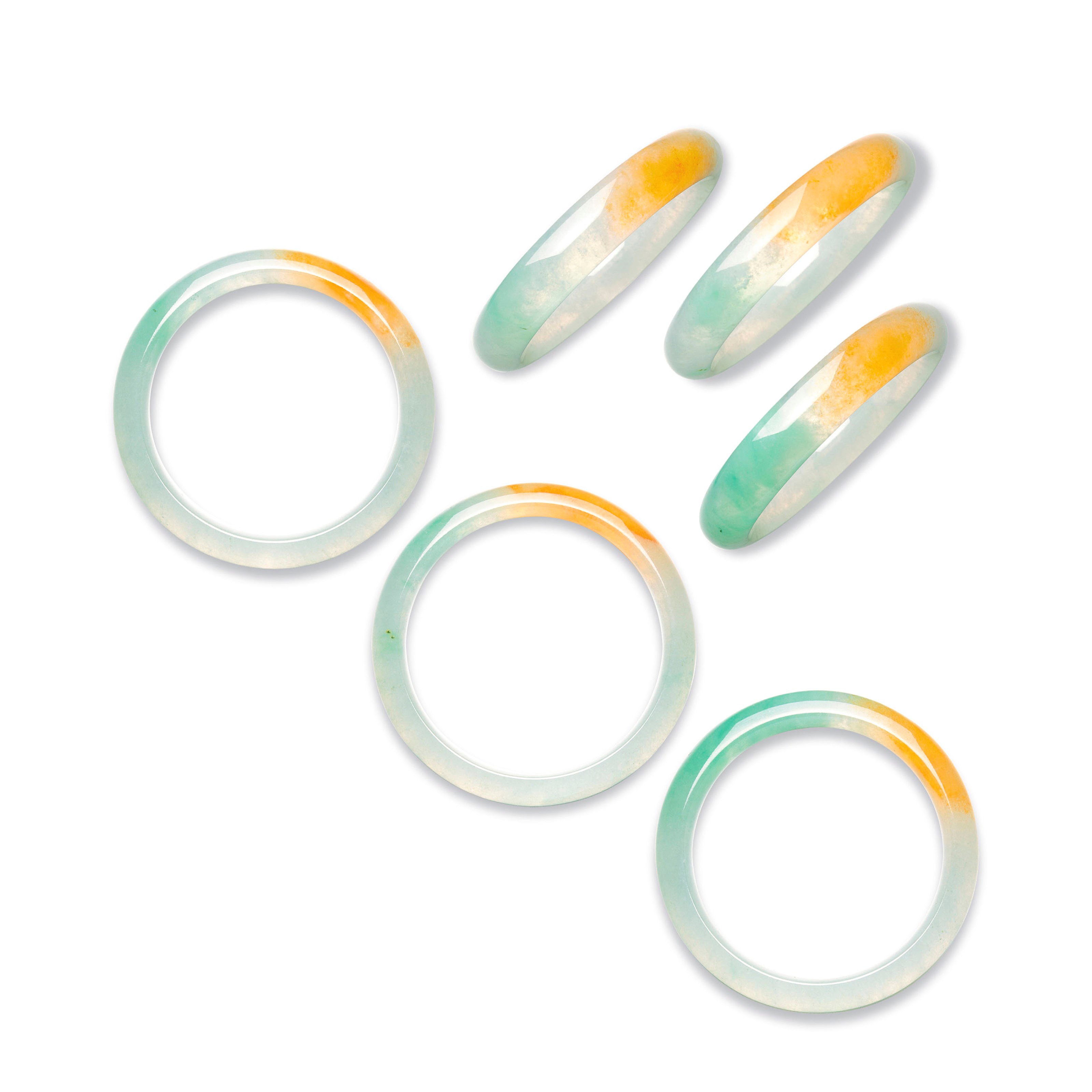 THREE JADEITE BANGLES
