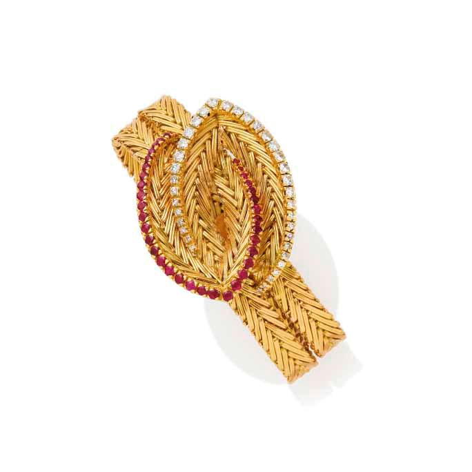 BRACELET RUBIS ET DIAMANTS