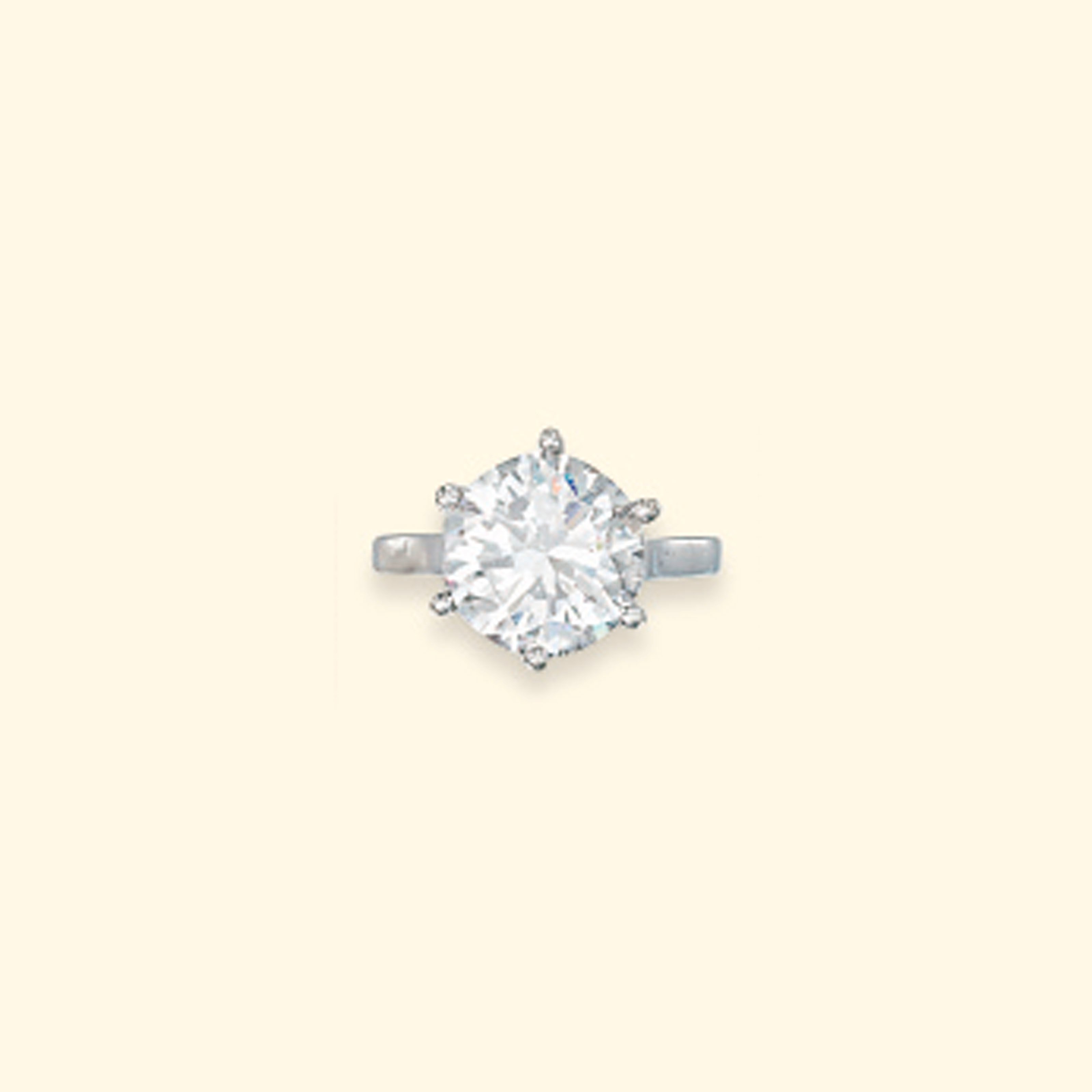 A DIAMOND SINGLE-STONE RING