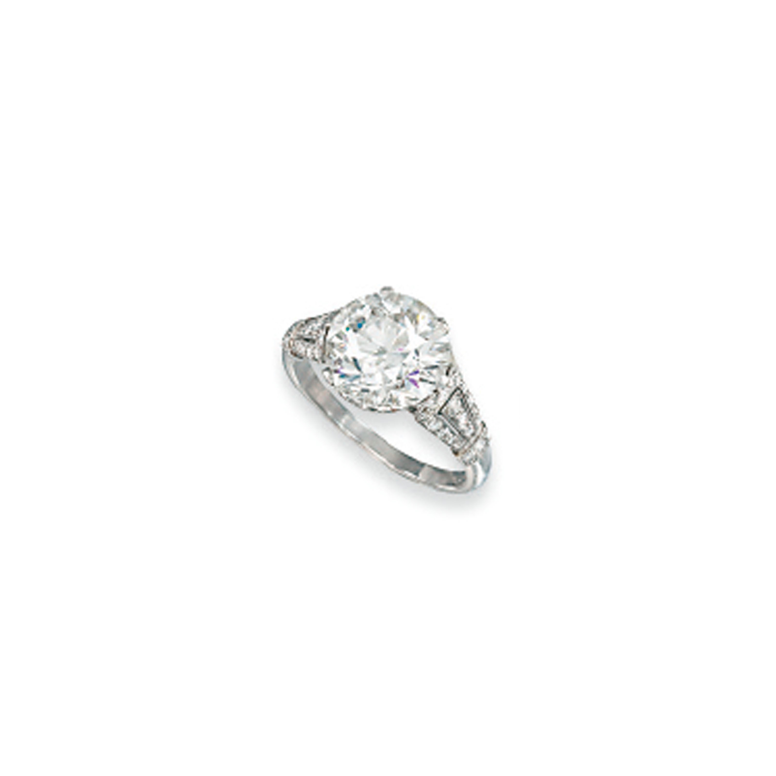 A DIAMOND SINGLE-STONE RING