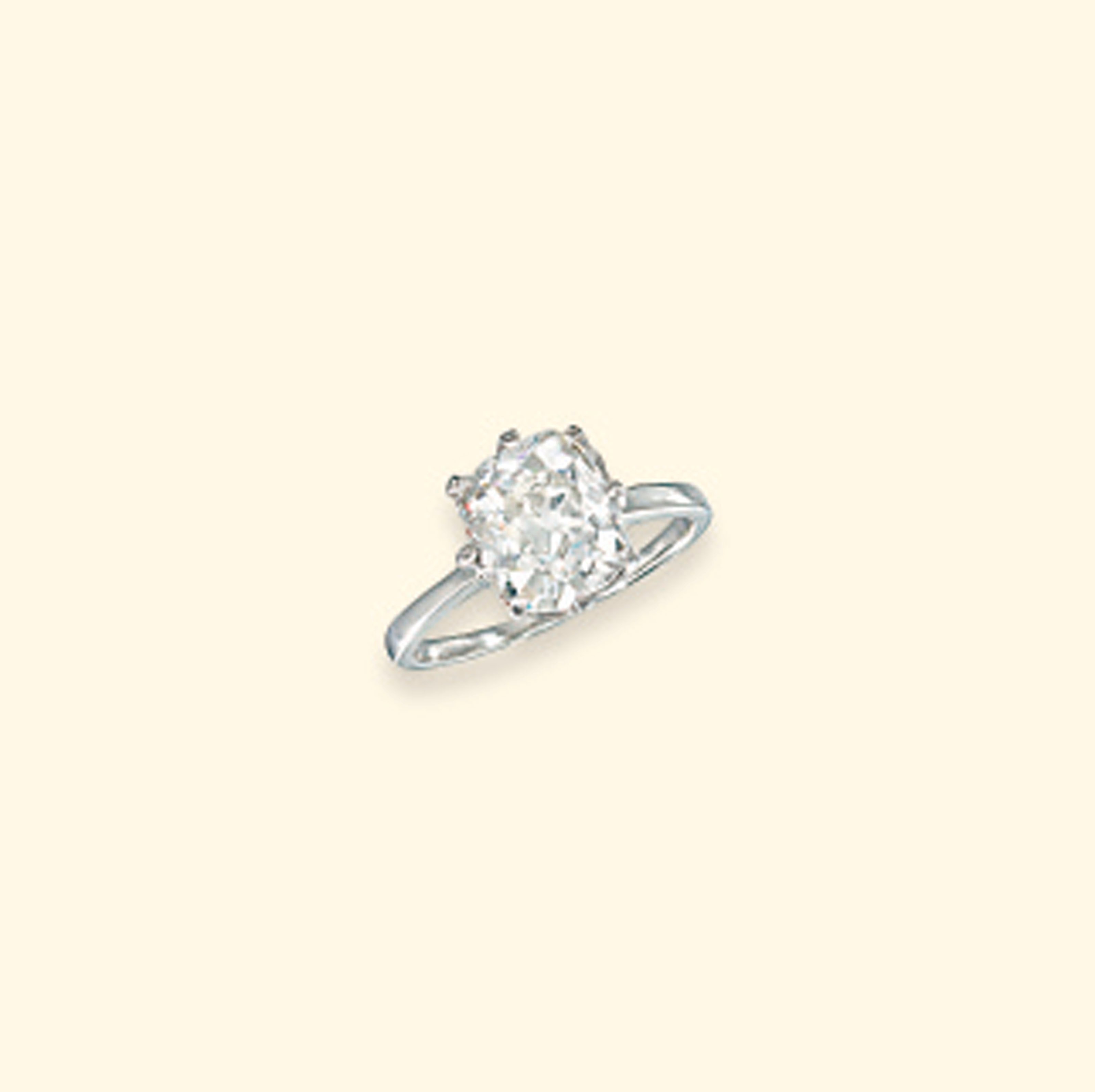 A DIAMOND SINGLE-STONE RING