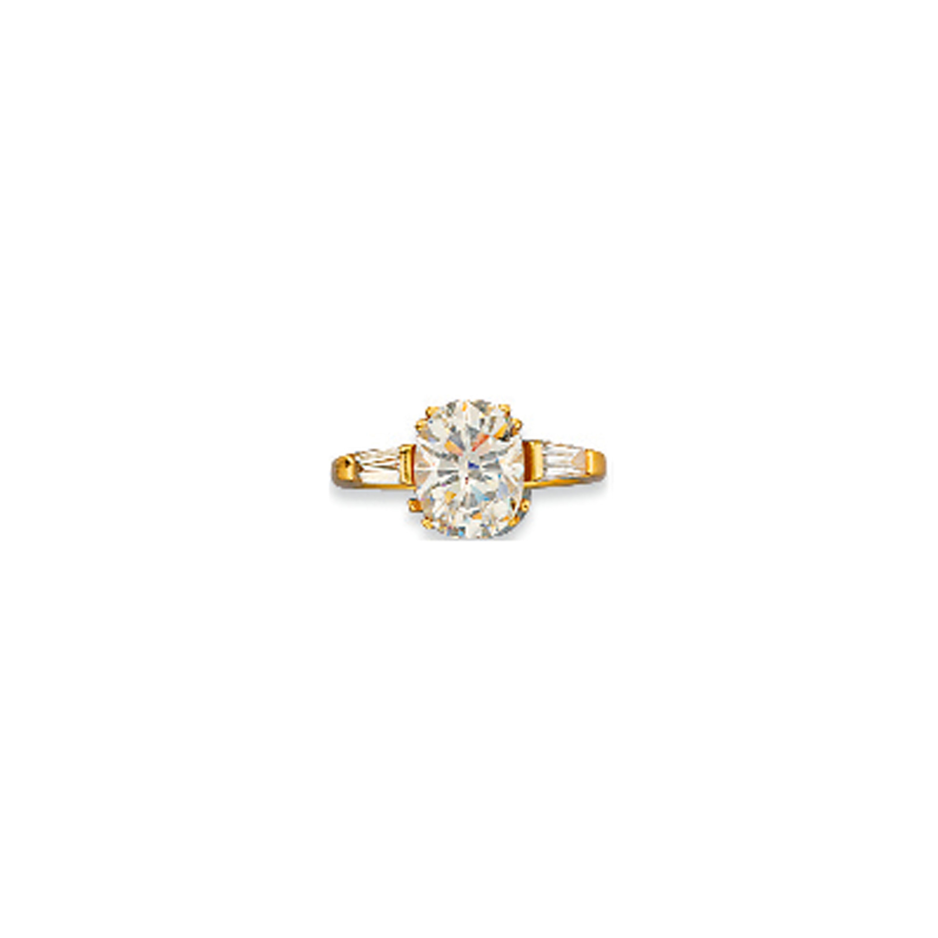 A DIAMOND SINGLE-STONE RING