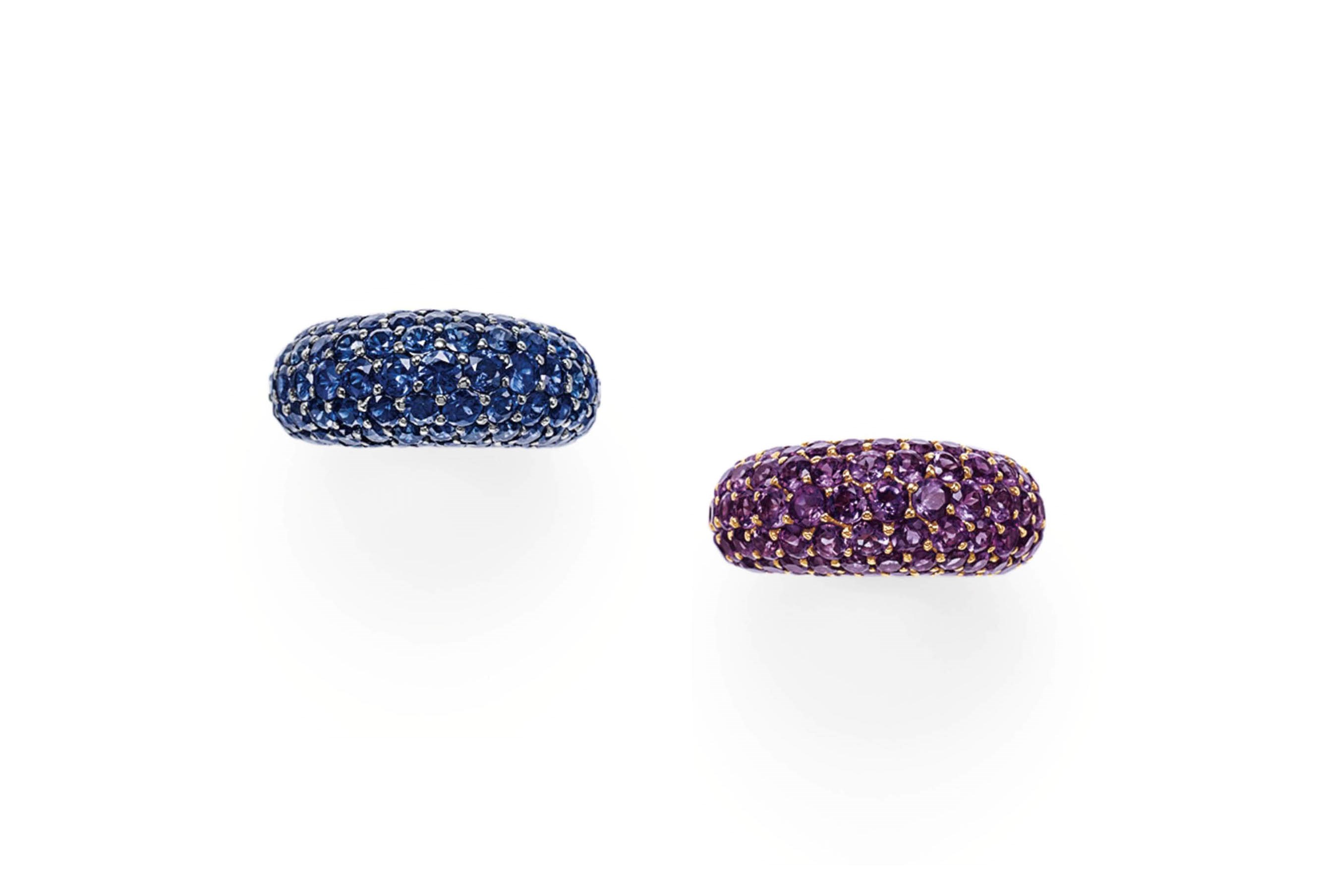 TWO GEM-SET RINGS